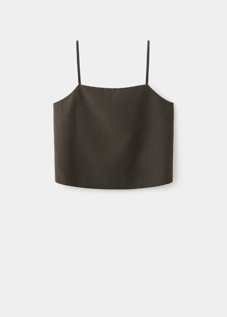 Lyocell suit waistcoat — Chocolate