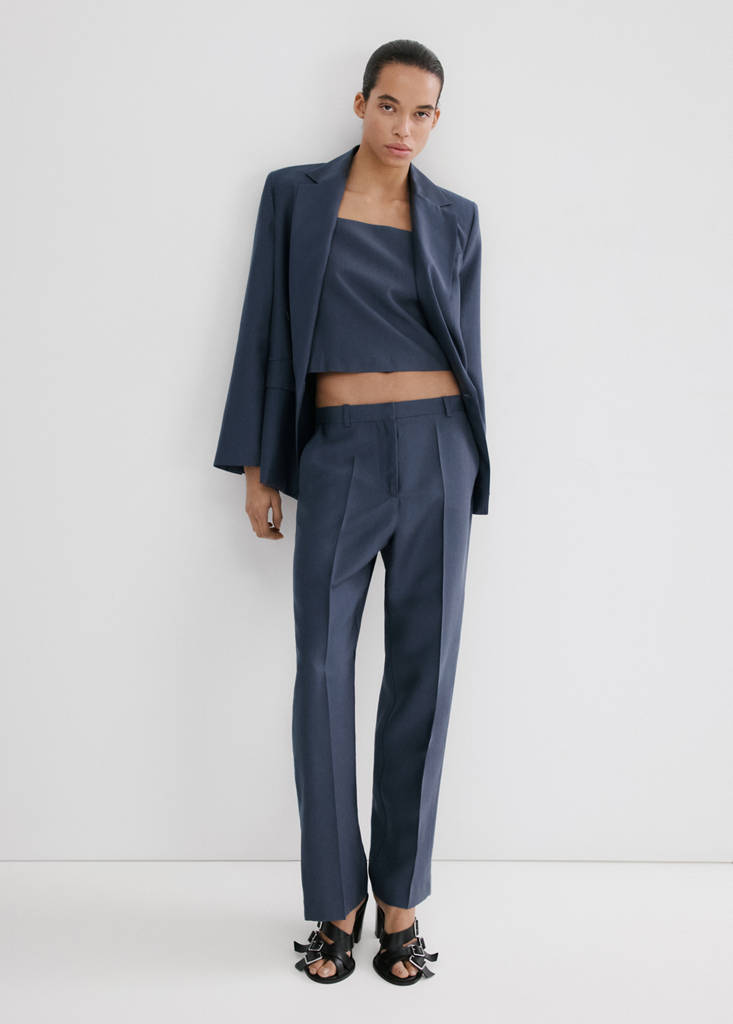 Lyocell suit waistcoat — Blue
