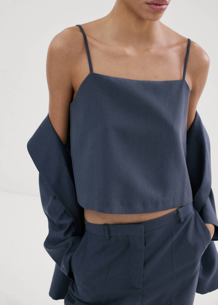 Lyocell suit waistcoat — Blue