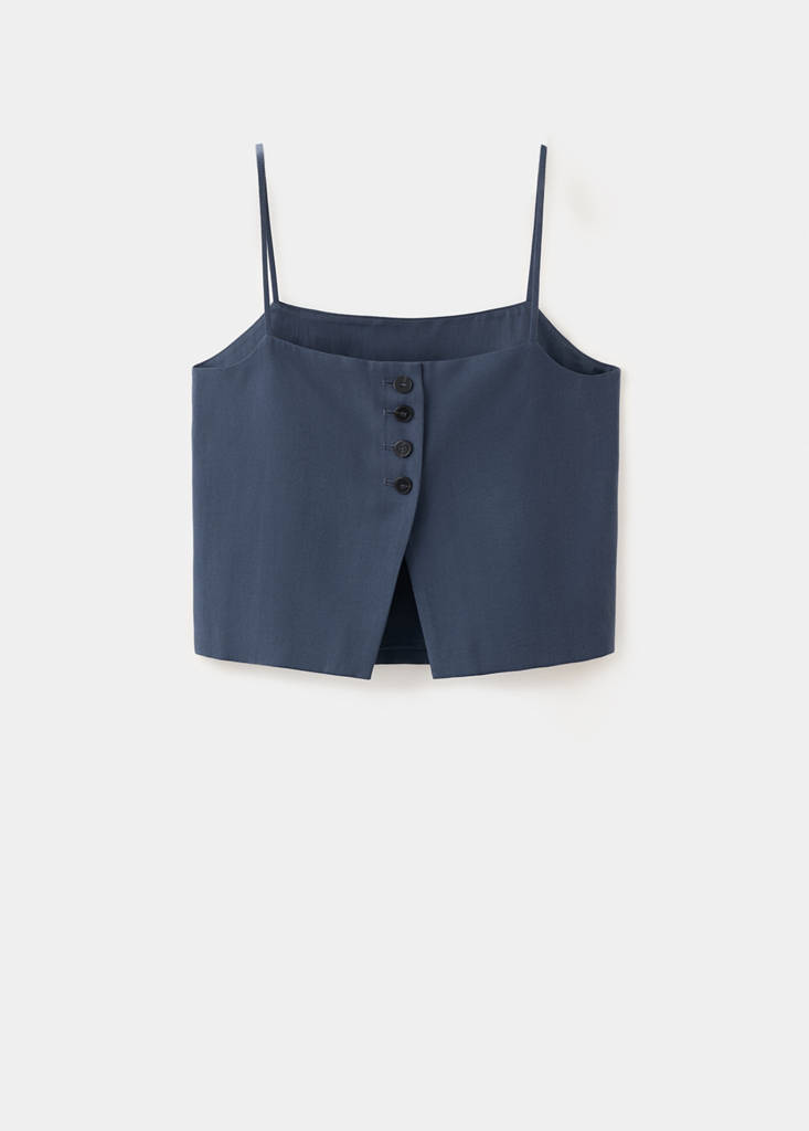Lyocell suit waistcoat — Blue