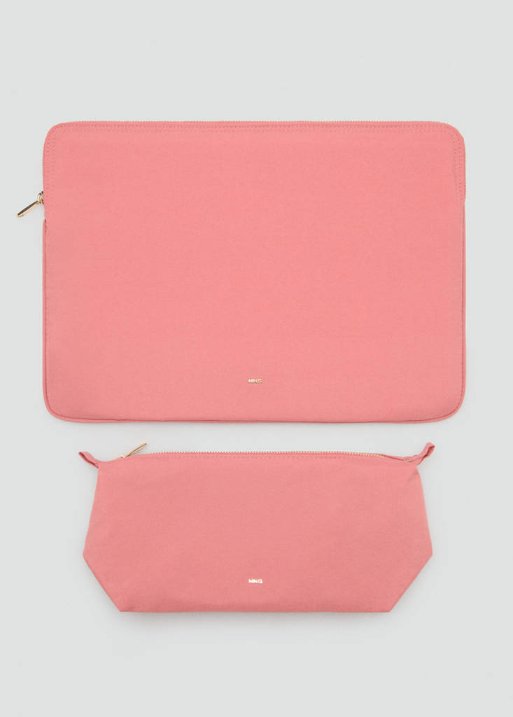 Nylon laptop case — Pink