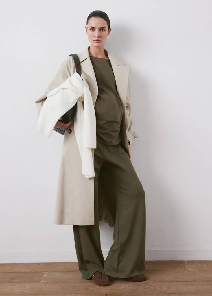 Straight maternity trousers — Khaki