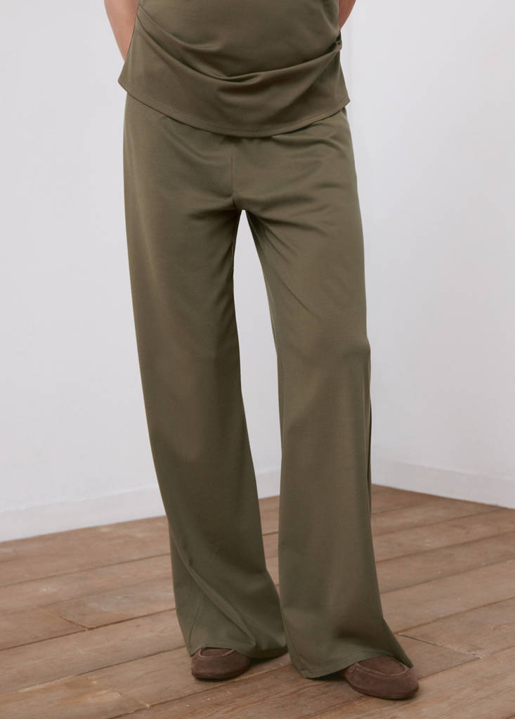 Straight maternity trousers — Khaki