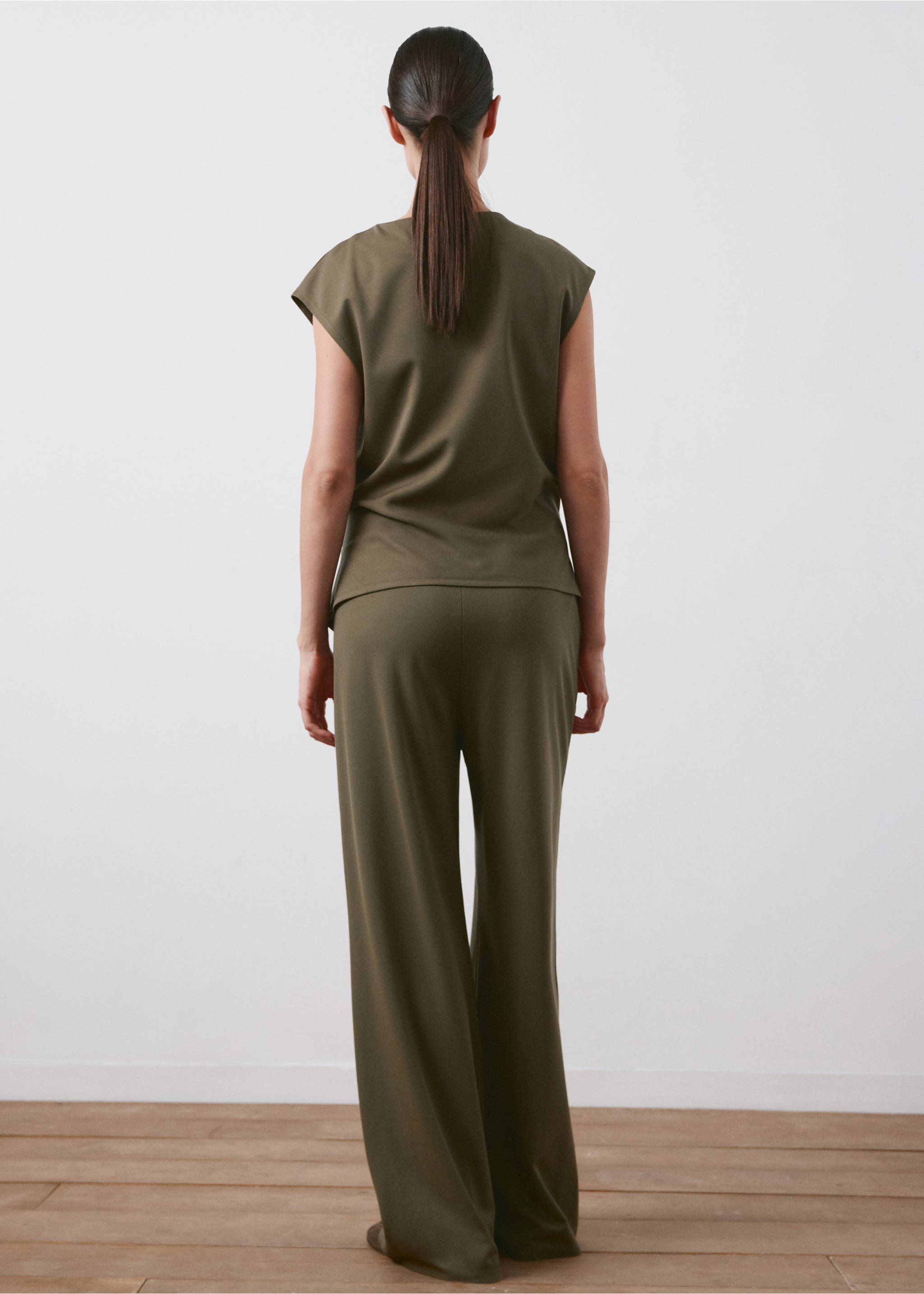 Pantalon droit de grossesse - Verso de l’article, Kaki. Ref: 27095836-00.