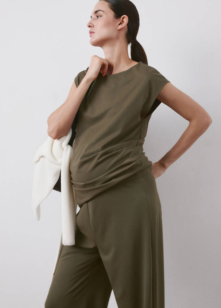 Straight maternity trousers — Khaki