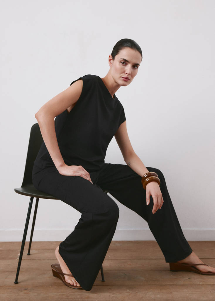 Straight maternity trousers — Black