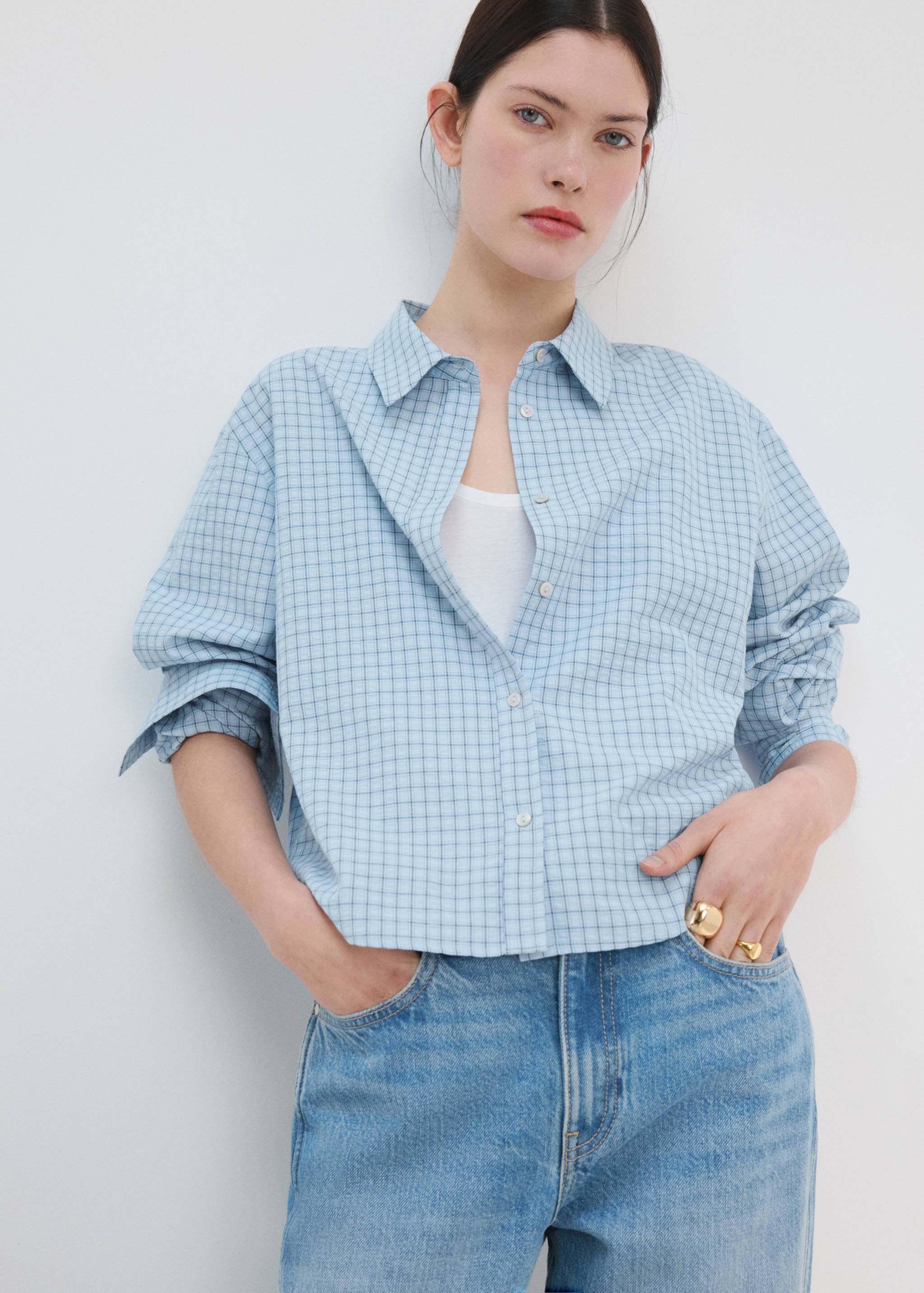 Straight checkered shirt - Details of the article 2