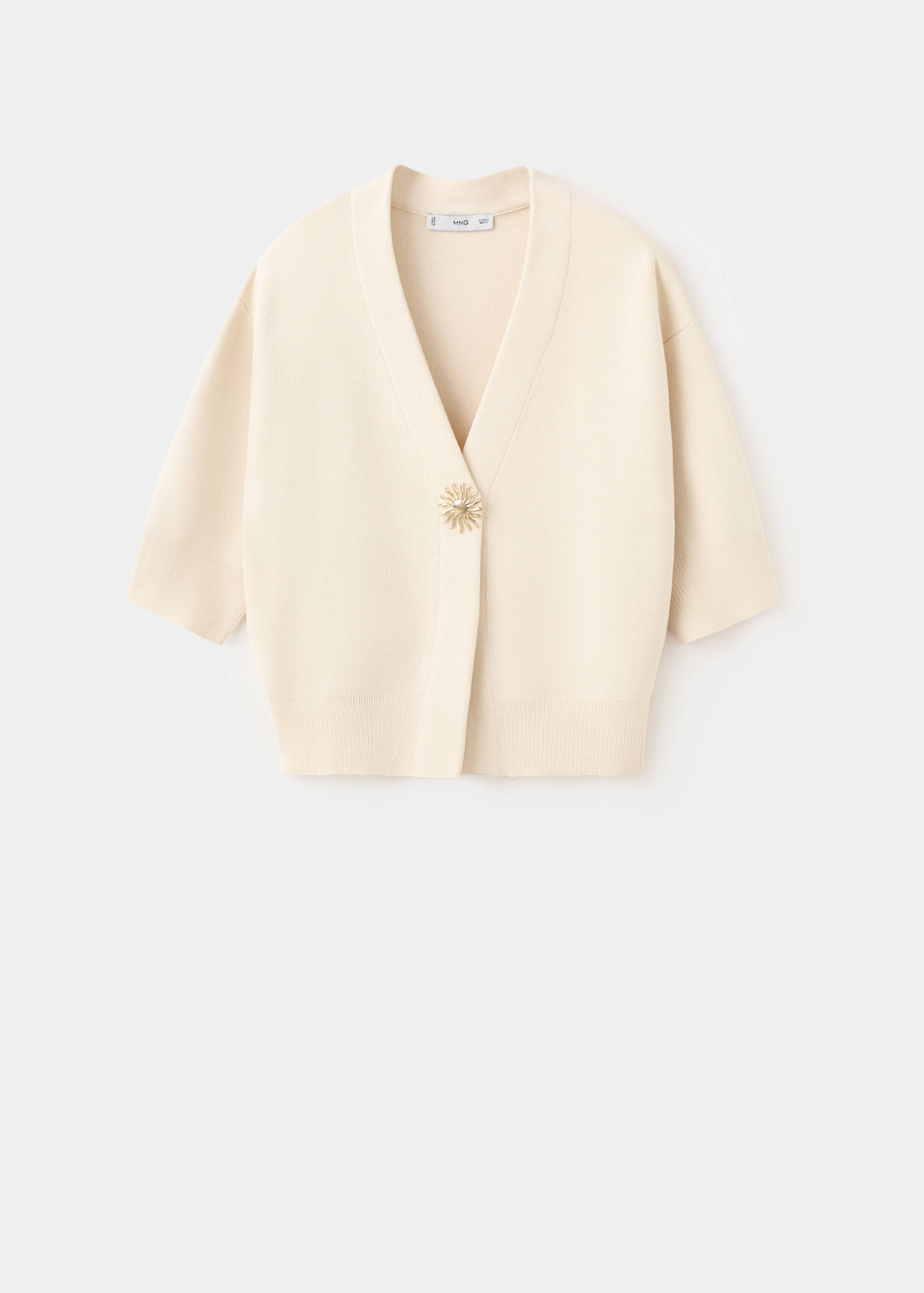 Knitted cardigan with jewel button - Article without model