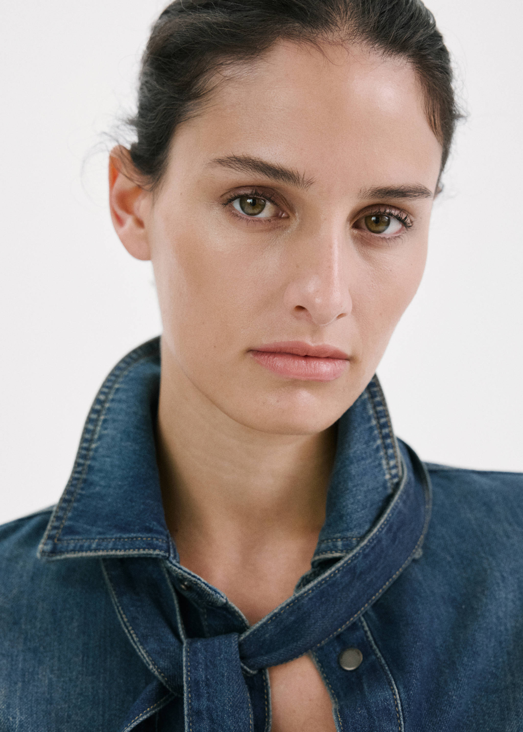 Combined denim dress - Details of the article 1