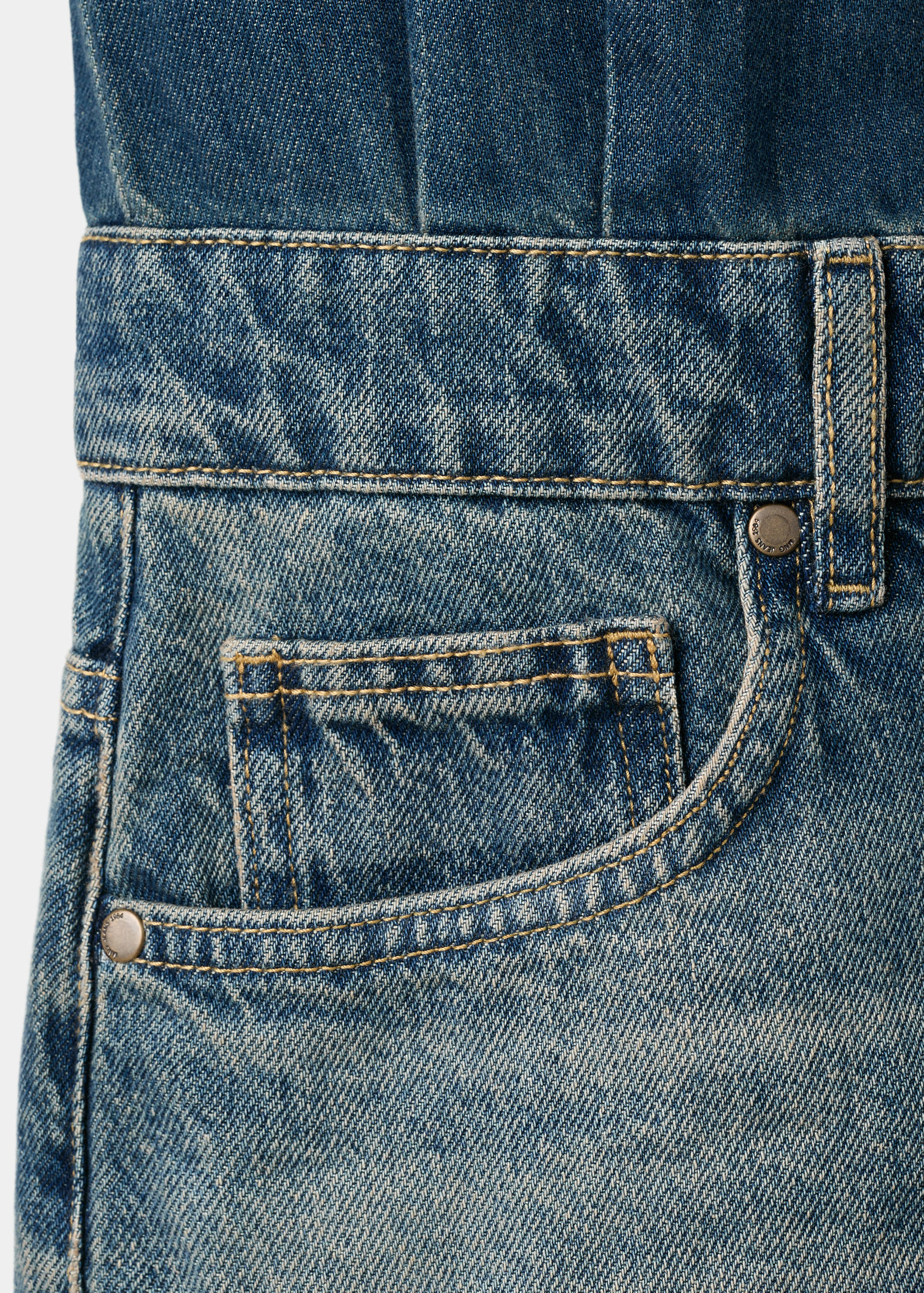 Combined denim dress - Details of the article 0