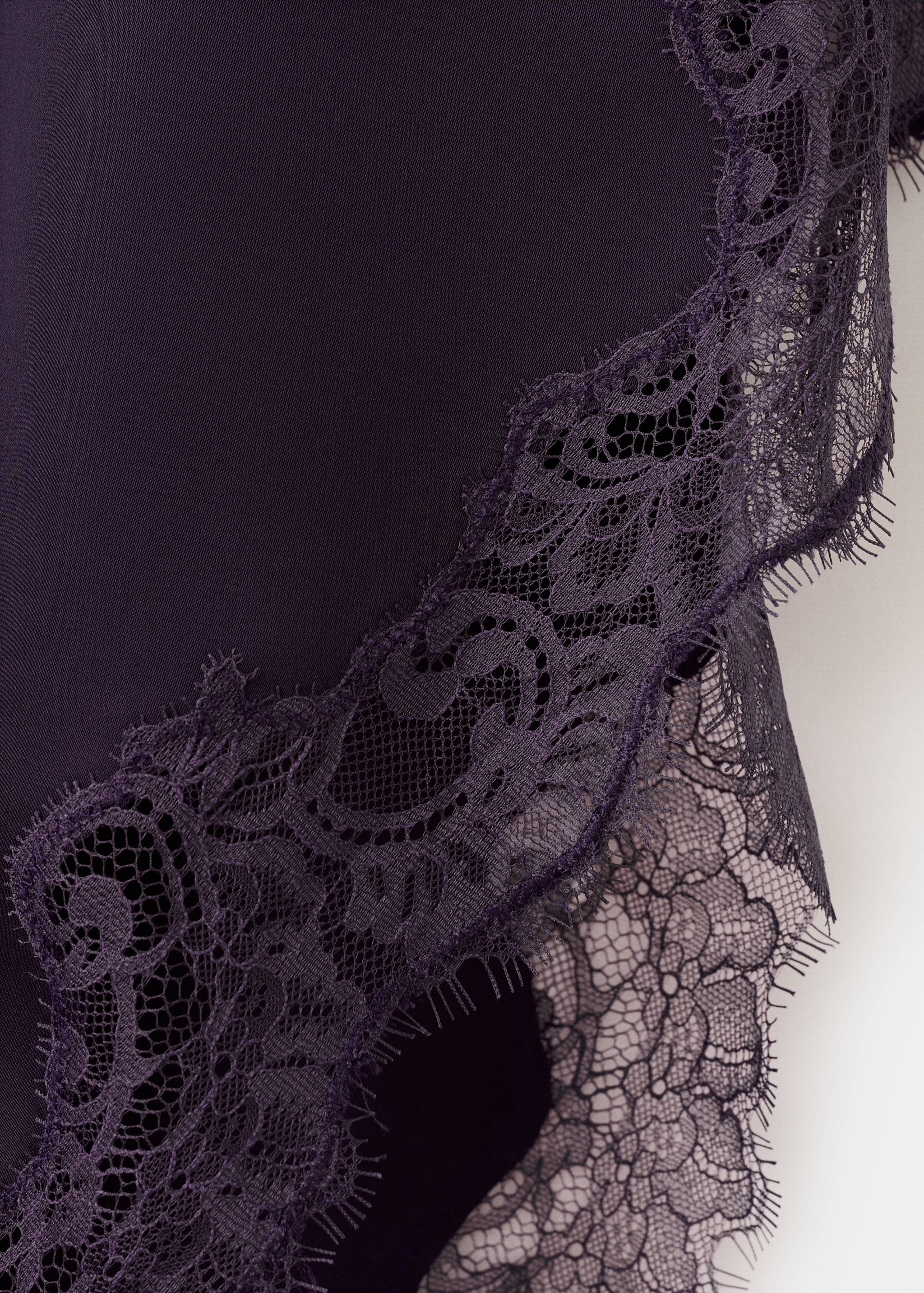 Top satiné dentelle asymétrique - Détail de l'article 0