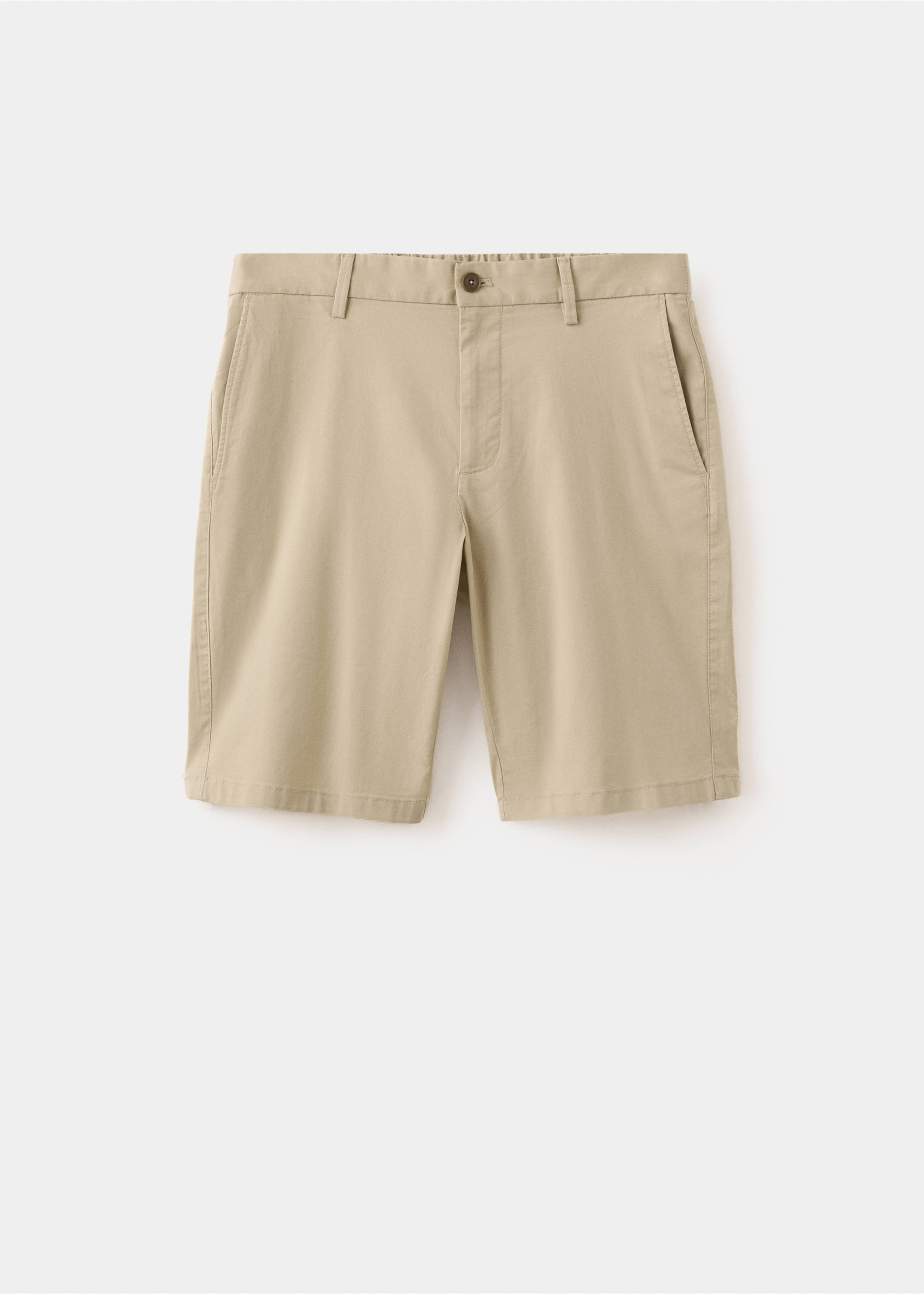Slim-fit chino cotton bermuda shorts - Article without model, Beige. Ref: 27095929-00.
