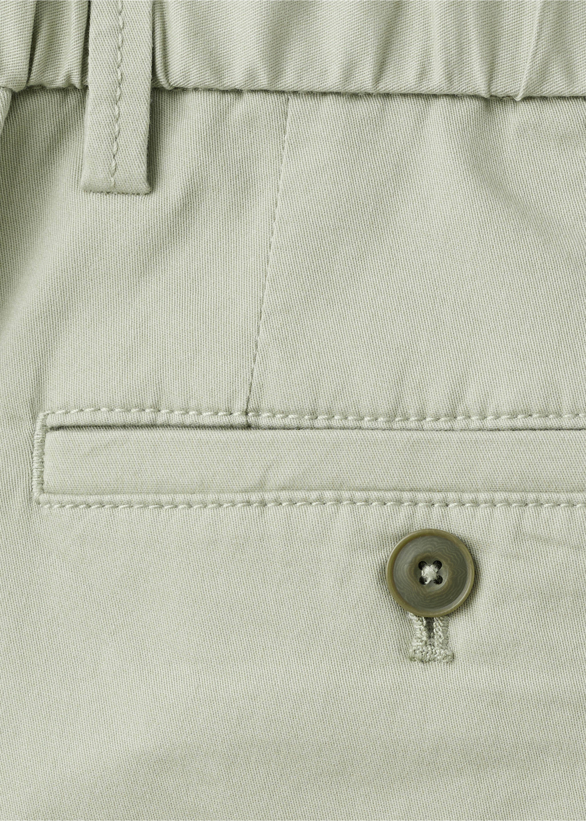 Slim-fit chino cotton bermuda shorts - Details of the article 0, Mint Green. Ref: 27095929-00.