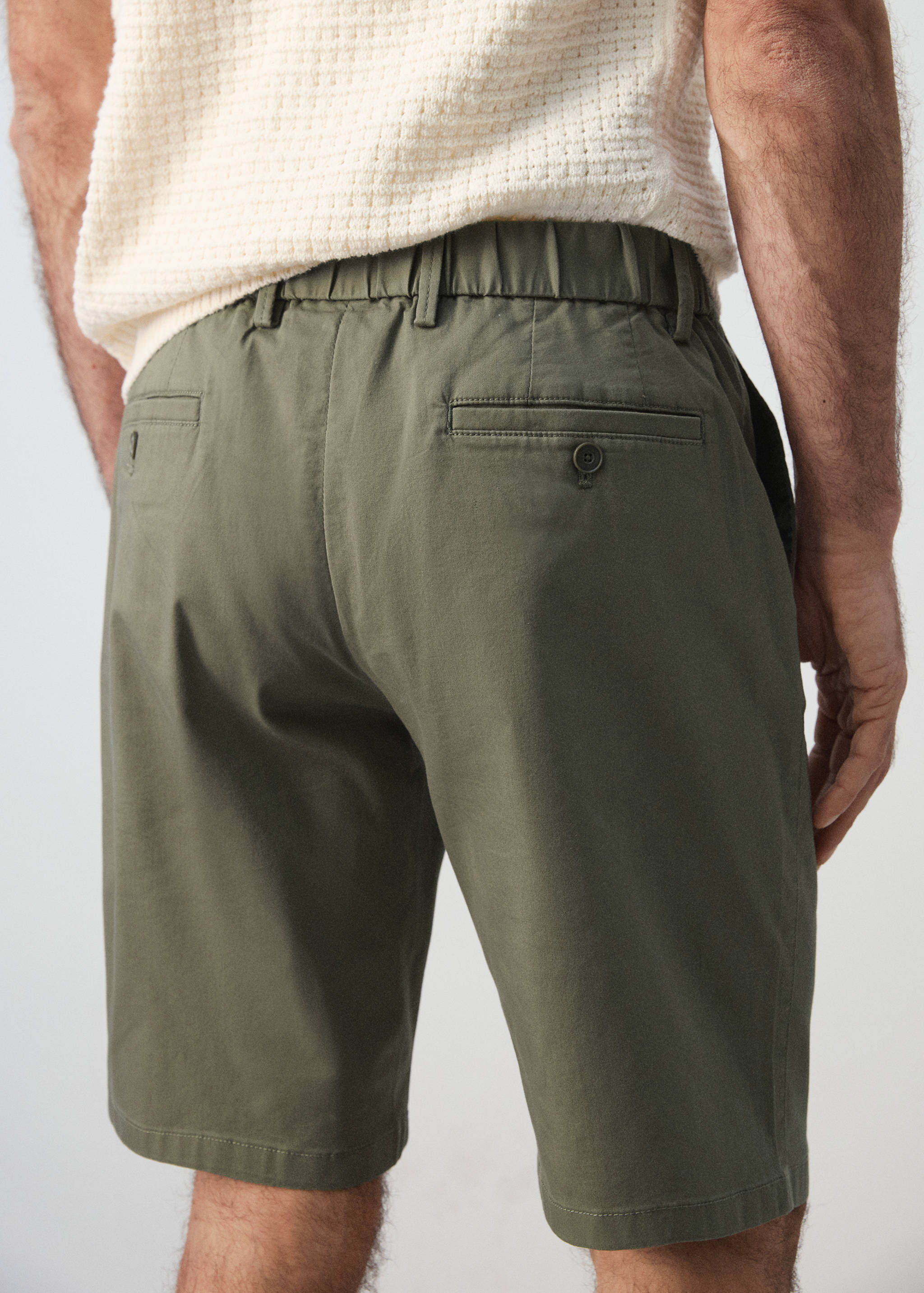 Slim-fit chino cotton bermuda shorts - Details of the article 6