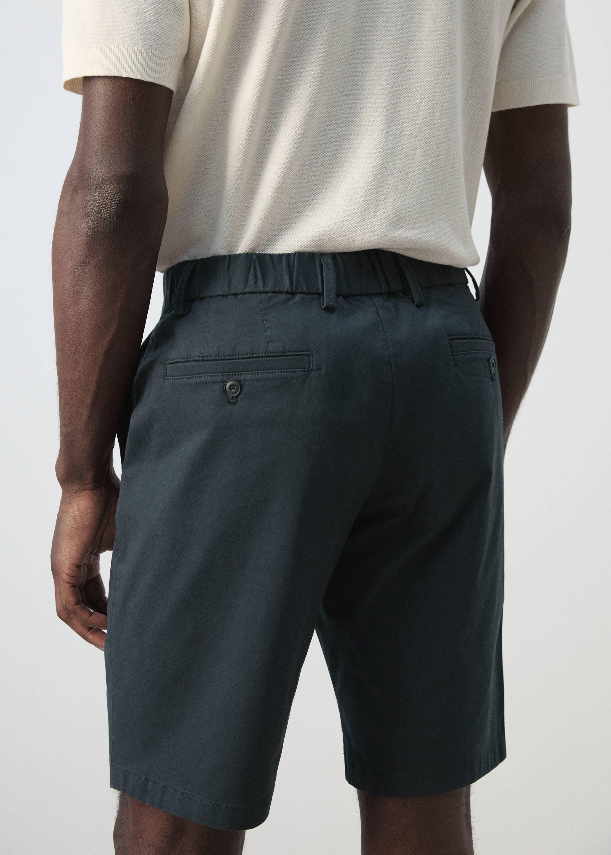 Slim-fit chino cotton bermuda shorts - Details of the article 6
