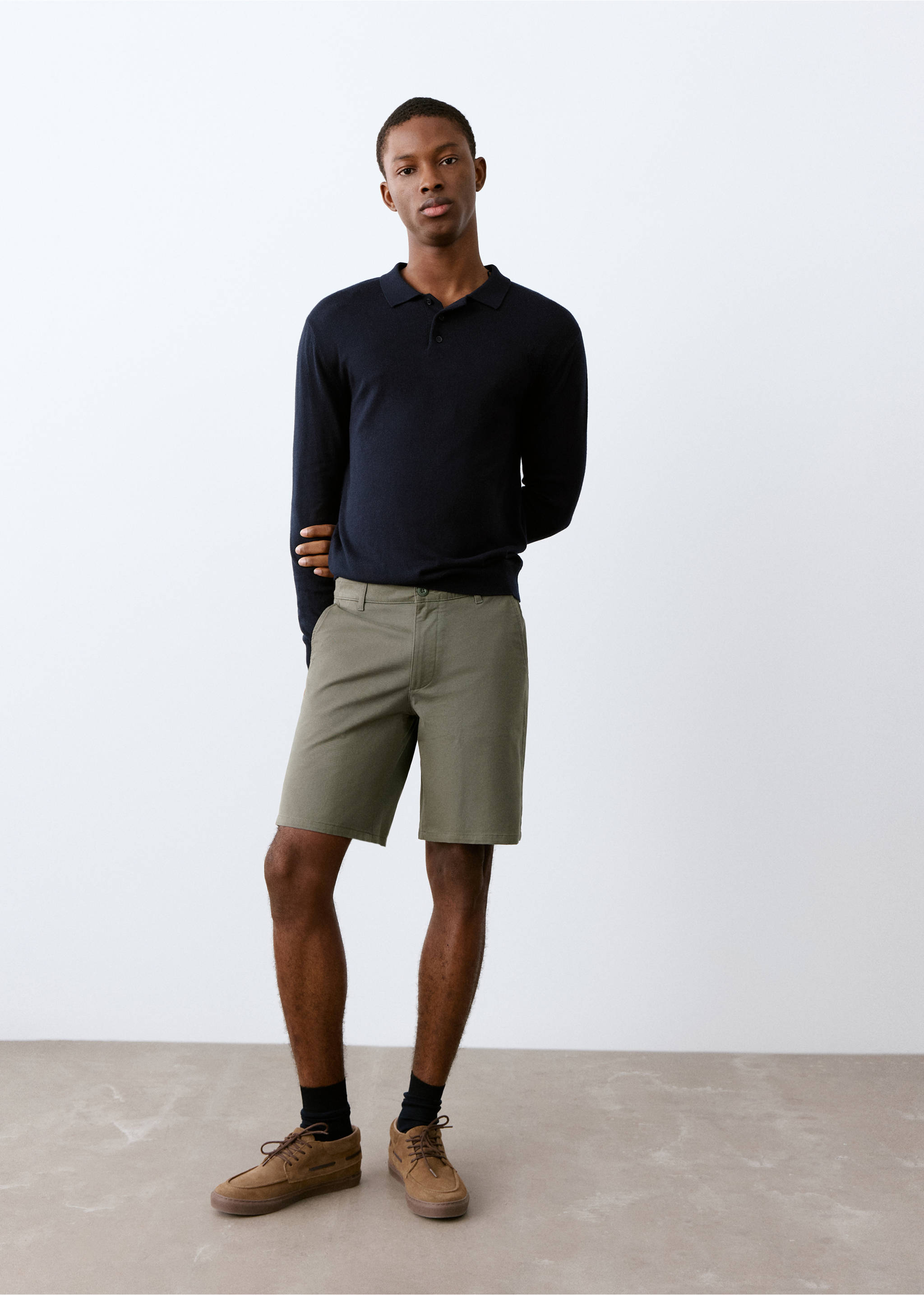 Cotton Bermuda shorts - General plane, Khaki. Ref: 27095930-00.