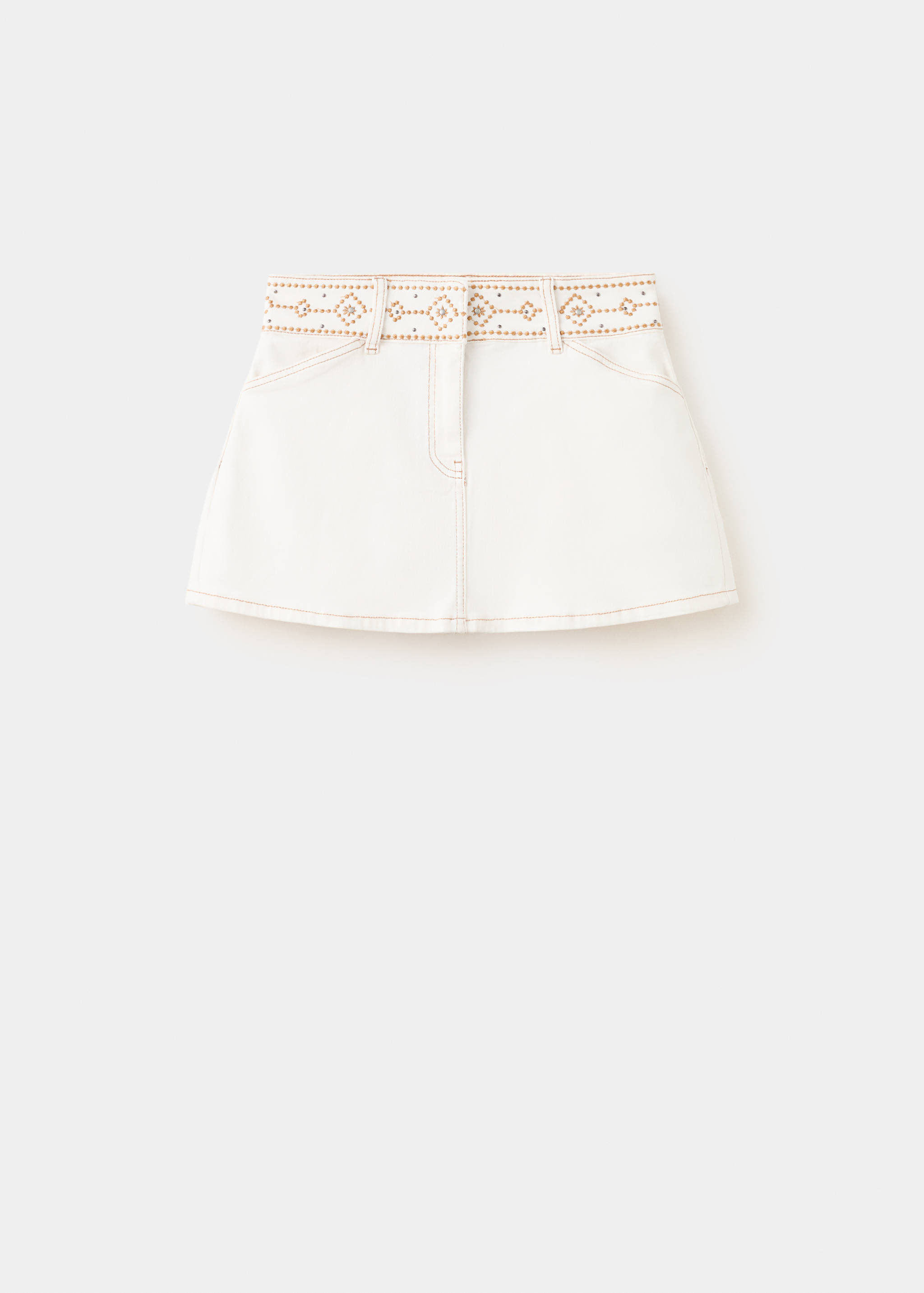 Short skirt with embroidered waist - Article without model