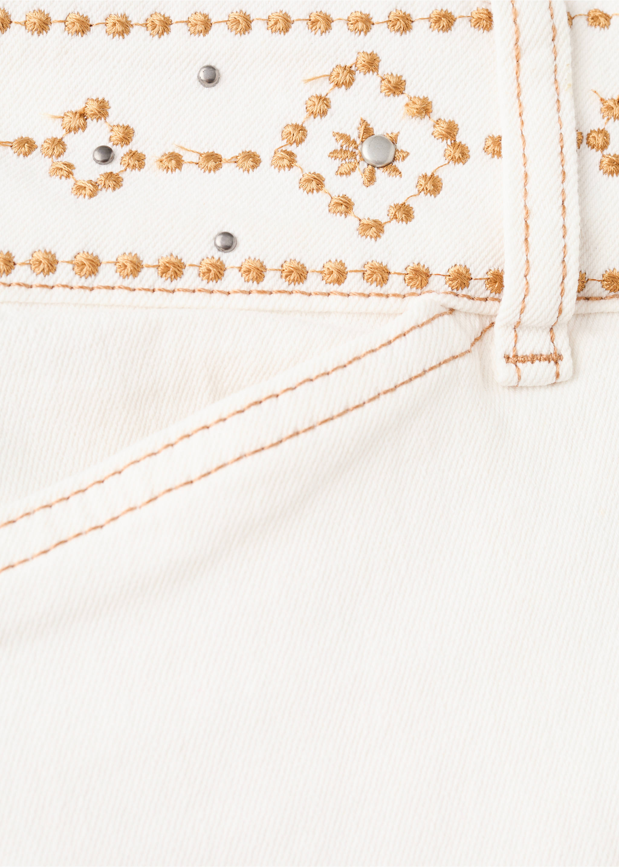 Rock bordado - Detail des Artikels 0, Cremeweiß. Ref: 27095931-00.