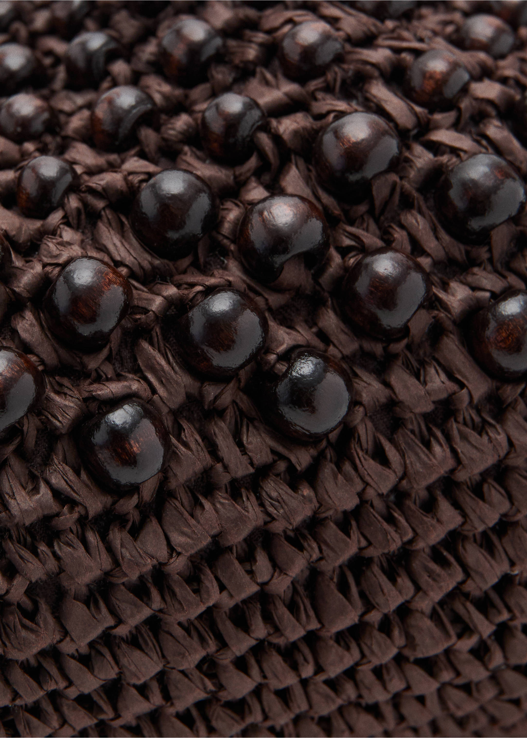 Sac à main en fibre naturelle - Détail de l'article 1, Chocolat. Ref: 27095932-00.