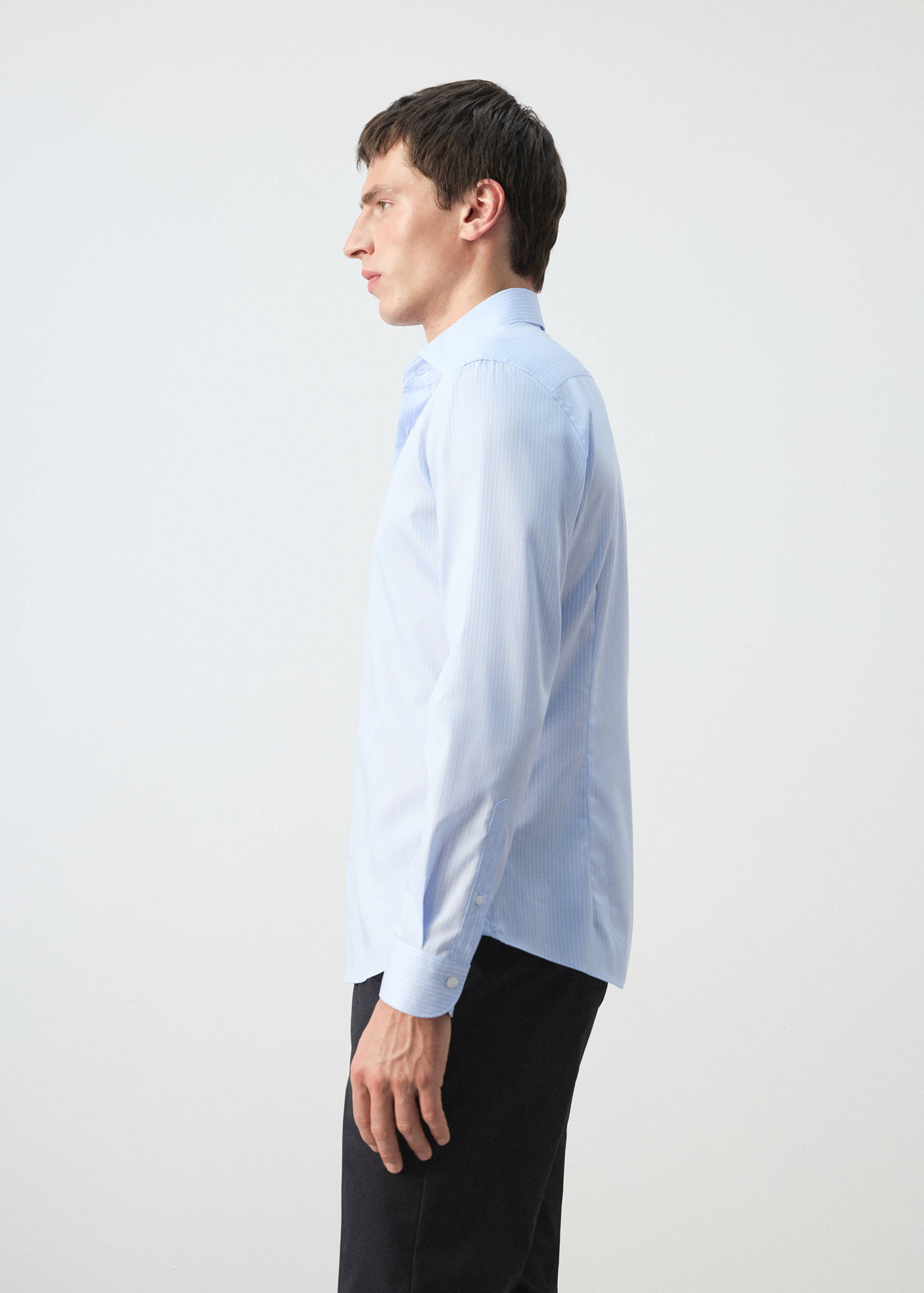 Slim fit striped cotton shirt - Details of the article 2