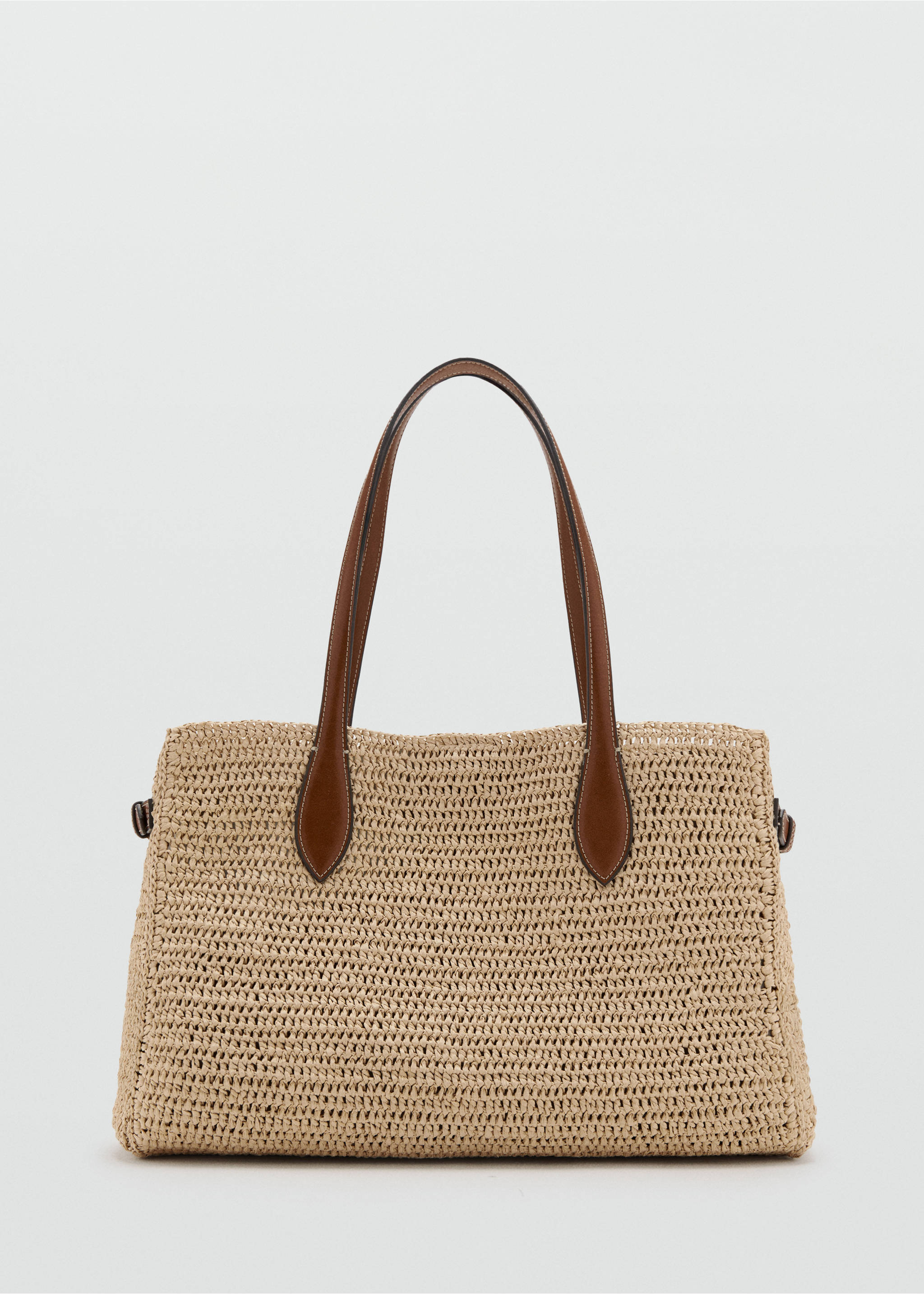 Shopperväska i naturmaterial - Artikel utan modell, Mellanbrun. Ref: 27095935-00.