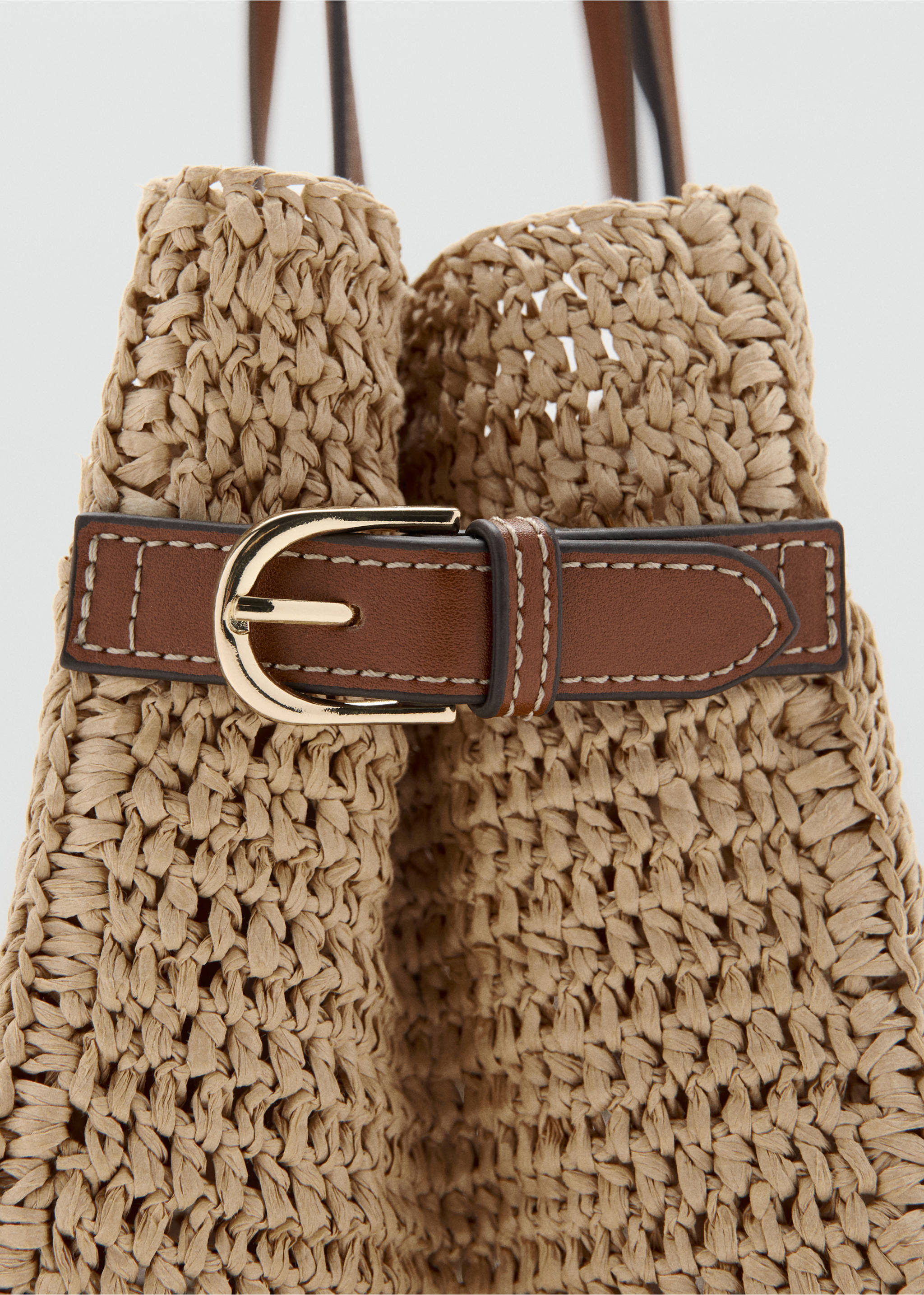 Shopperväska i naturmaterial - Detaljer om artikeln 1, Mellanbrun. Ref: 27095935-00.