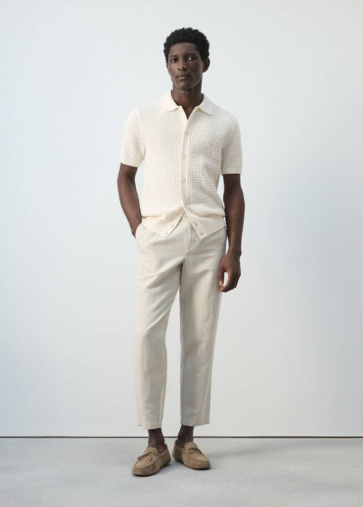 Openwork knitted shirt — Off White