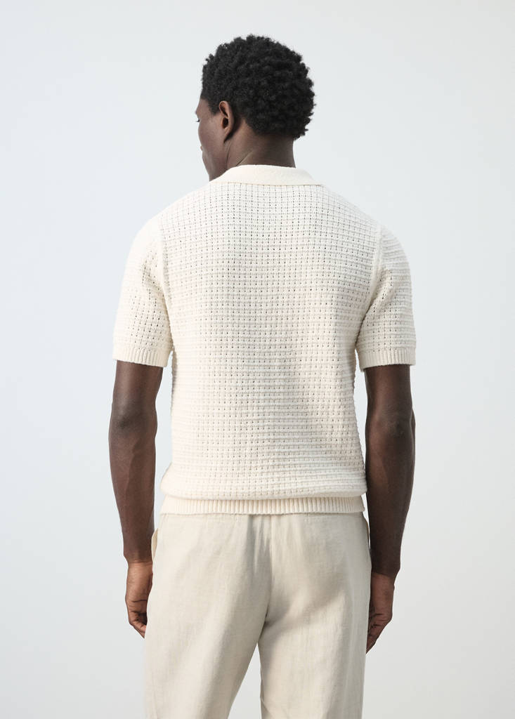 Openwork knitted shirt — Off White