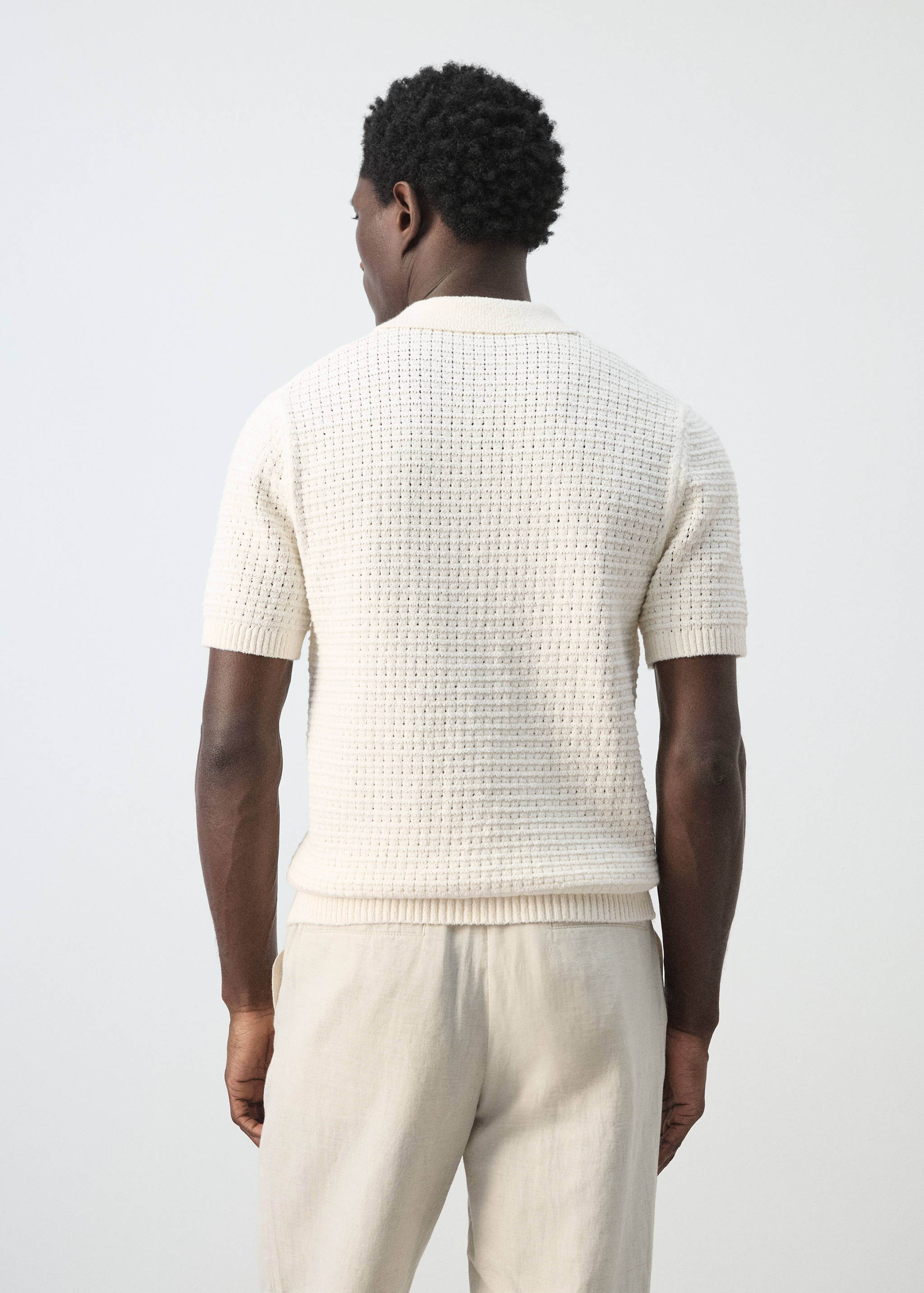 Openwork knitted shirt - Reverse of the article