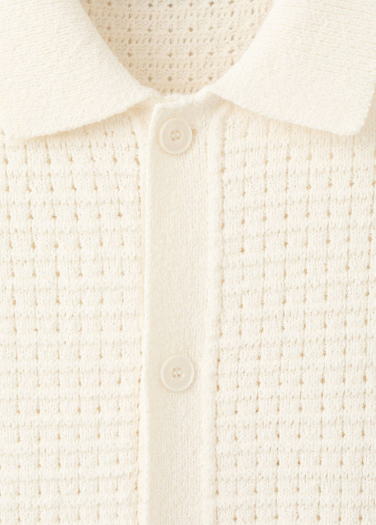 Openwork knitted shirt — Off White