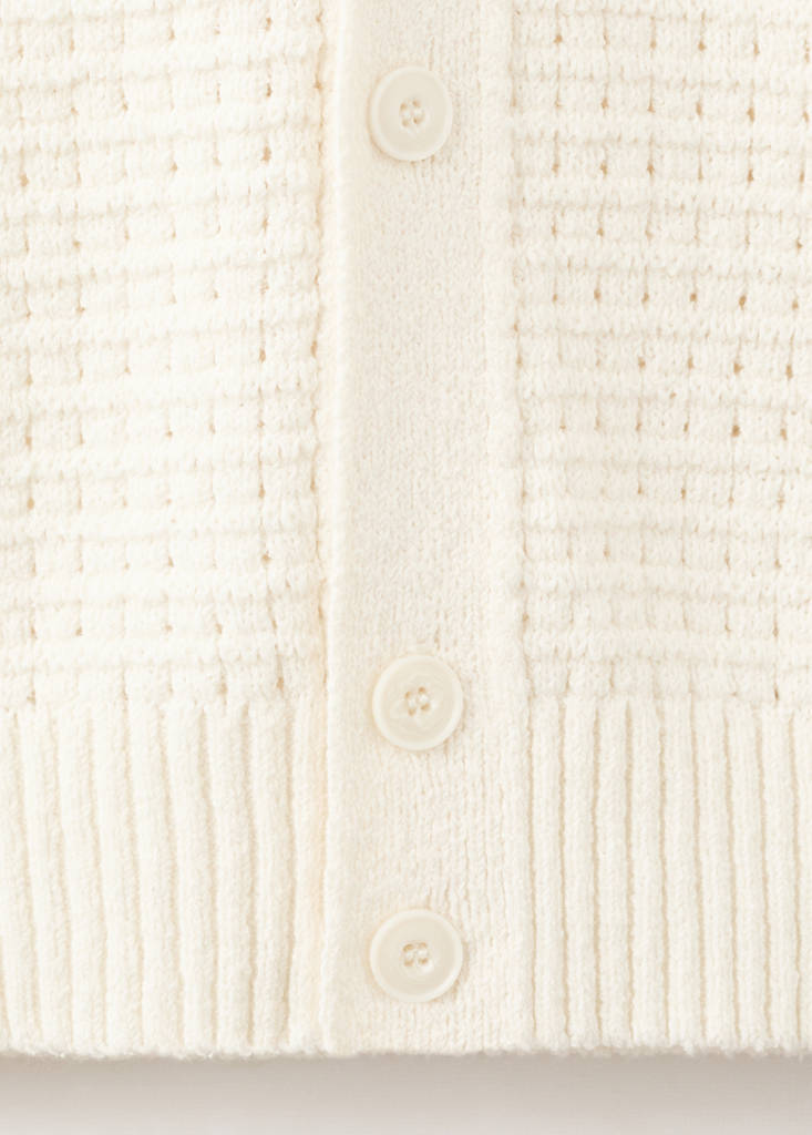 Openwork knitted shirt — Off White