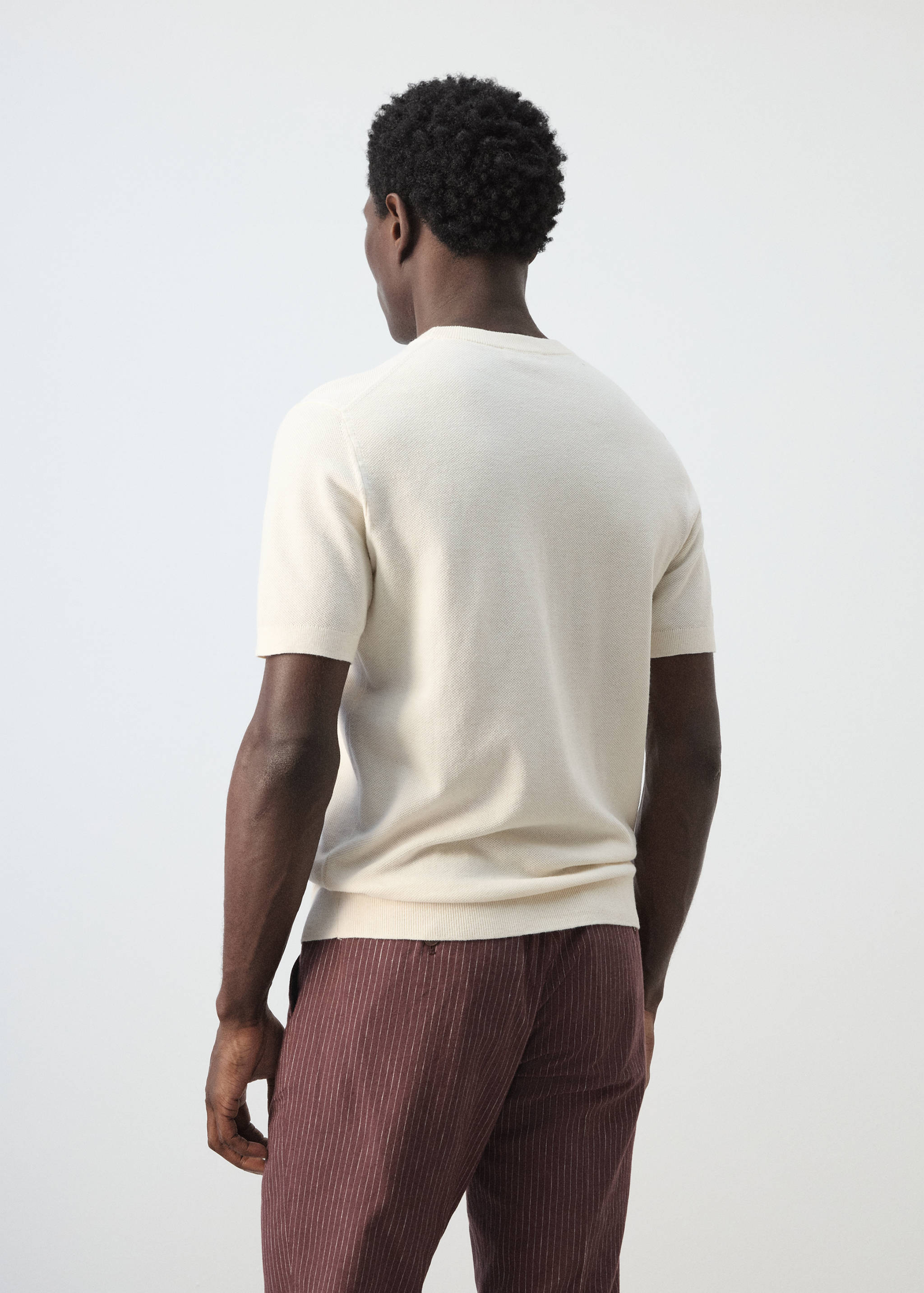 Camiseta punto fino algodón - Reverso del artículo