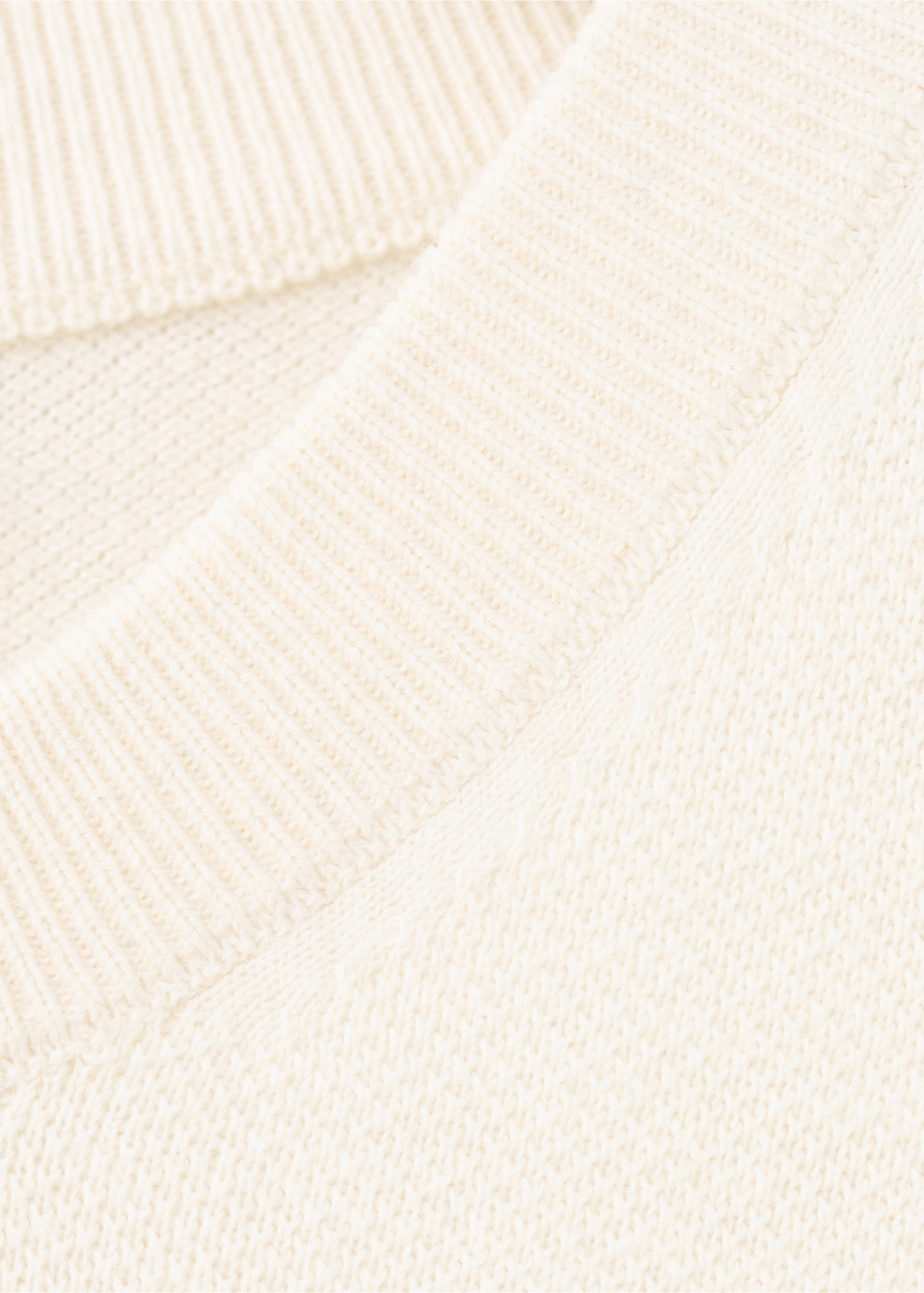 Fijngebreid katoenen T-shirt - Detail van het artikel 0, Ivoorwit. Ref: 27095938-00.