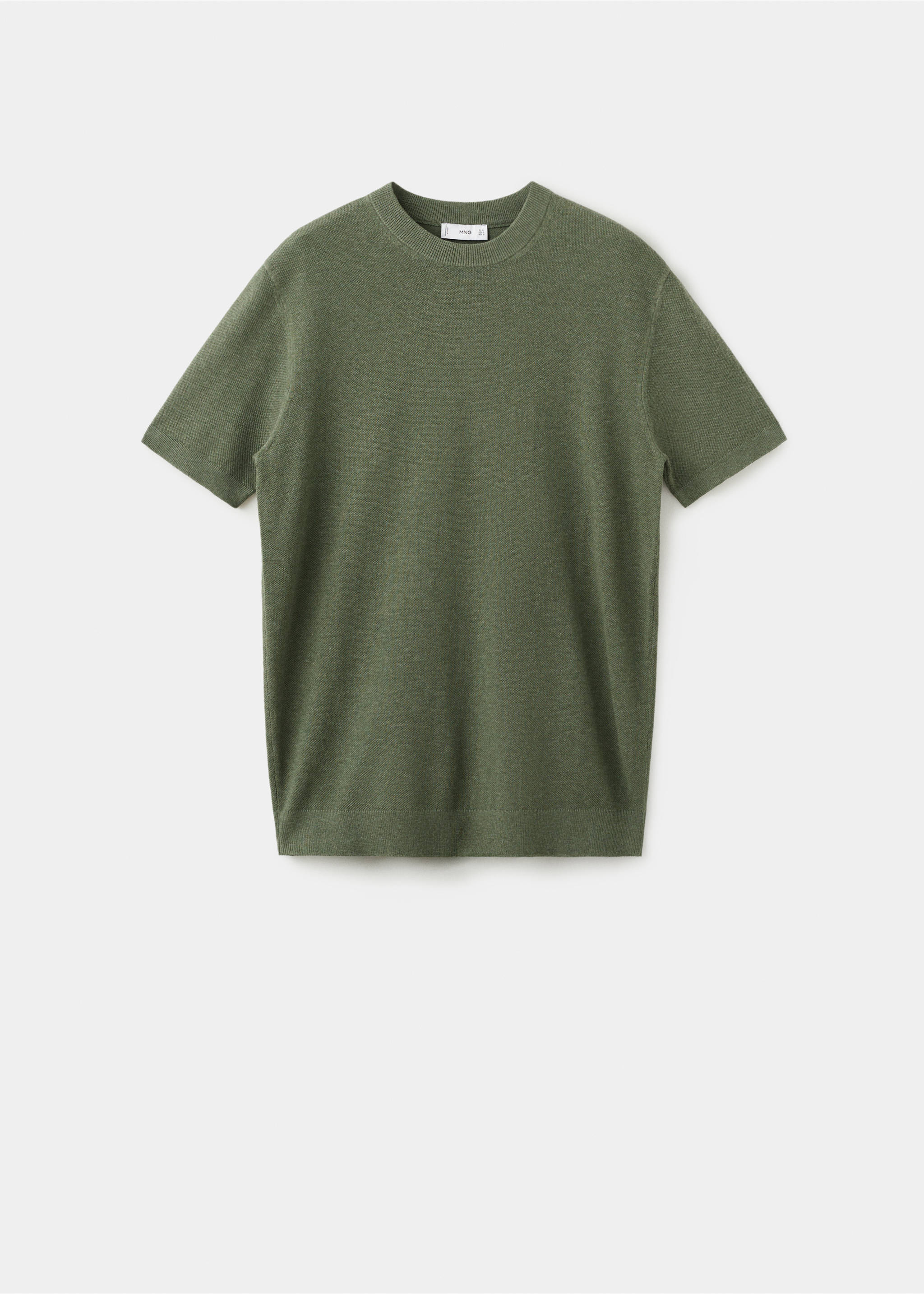 Fijngebreid katoenen T-shirt - Artikel zonder model, Bosgroen. Ref: 27095938-00.