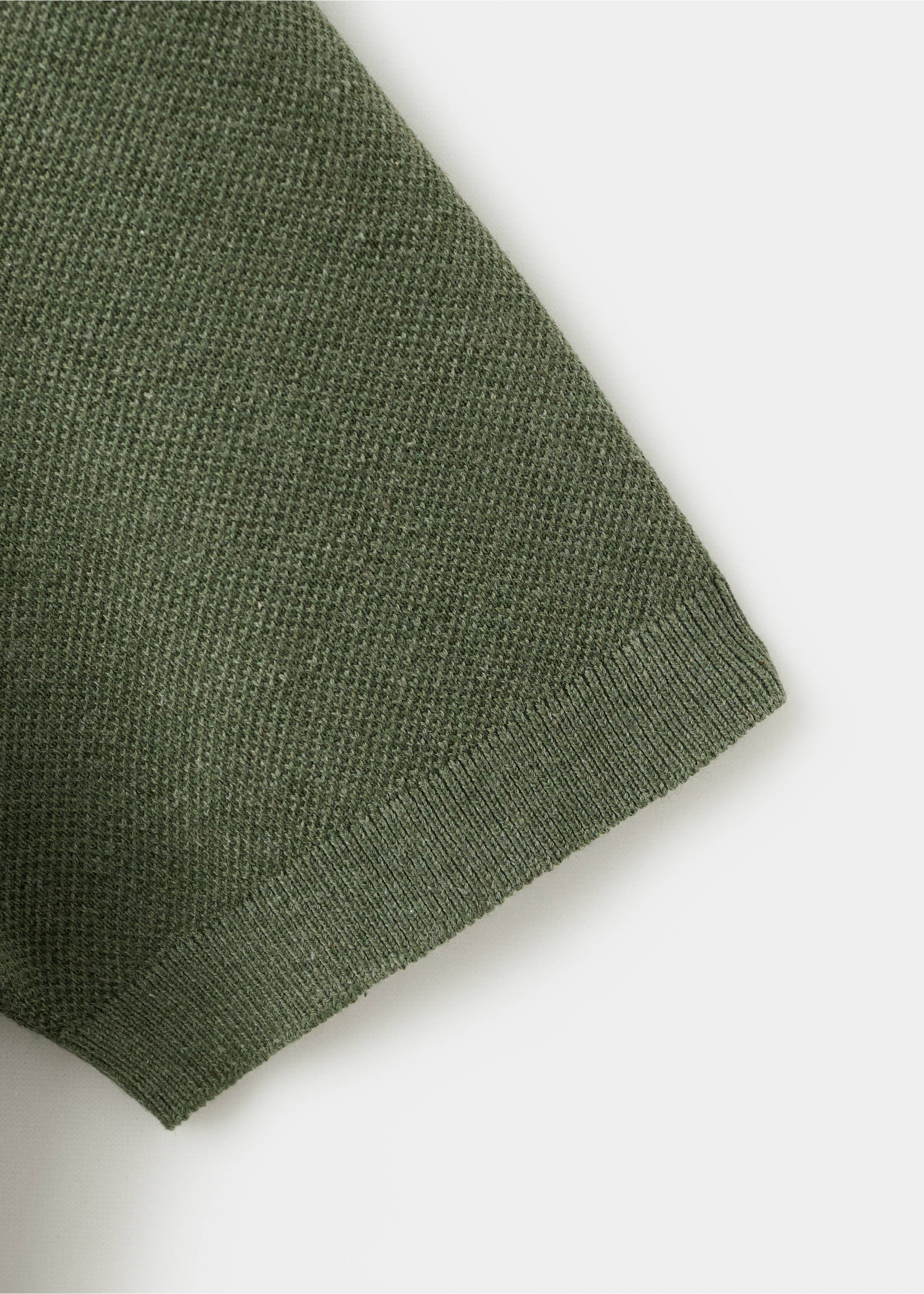 Fijngebreid katoenen T-shirt - Detail van het artikel 0, Bosgroen. Ref: 27095938-00.