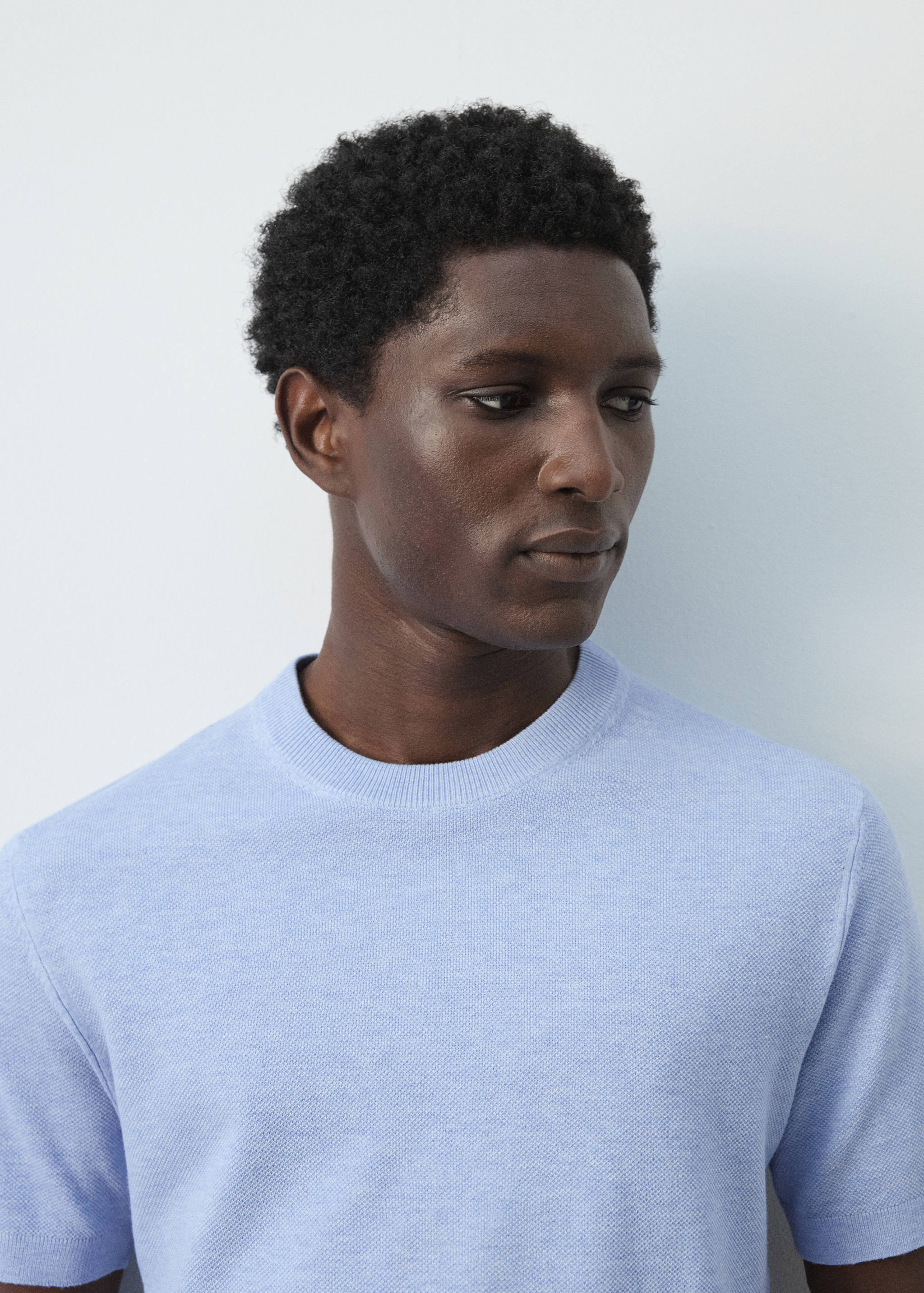 Fijngebreid katoenen T-shirt - Detail van het artikel 1