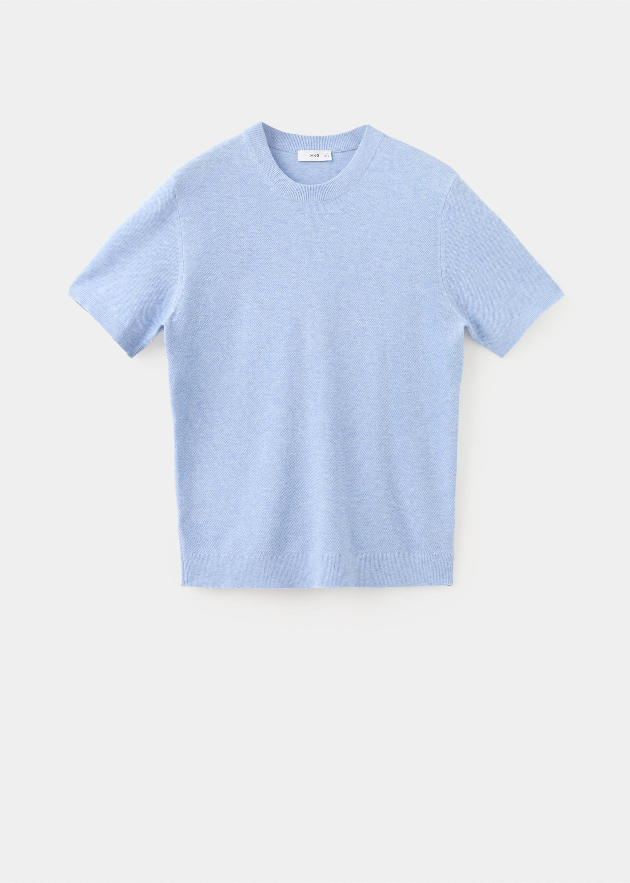 Camiseta punto fino algodón - Artículo sin modelo, Azul celeste. Ref: 27095938-00.