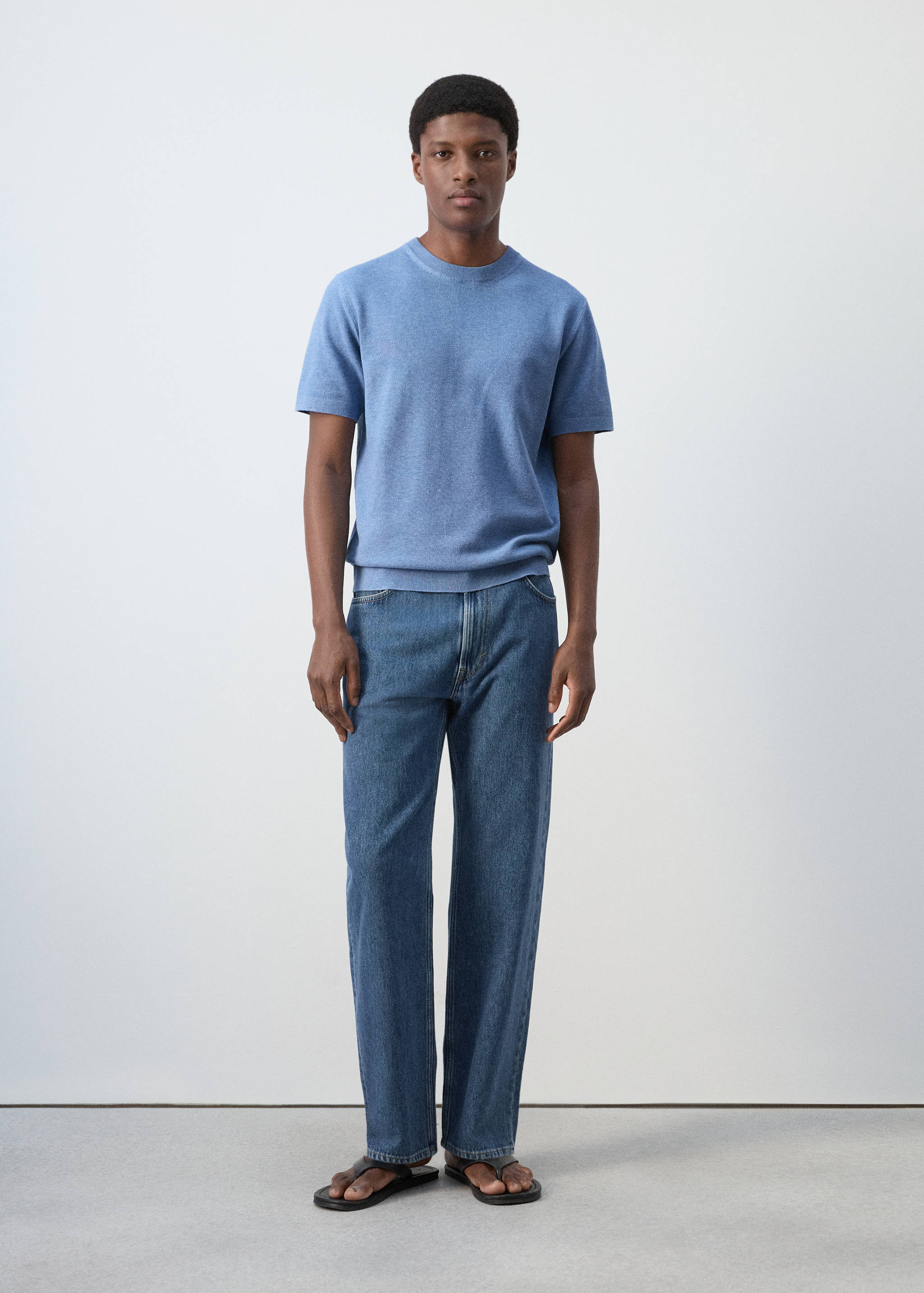 Cotton fine-knit t-shirt - General plane