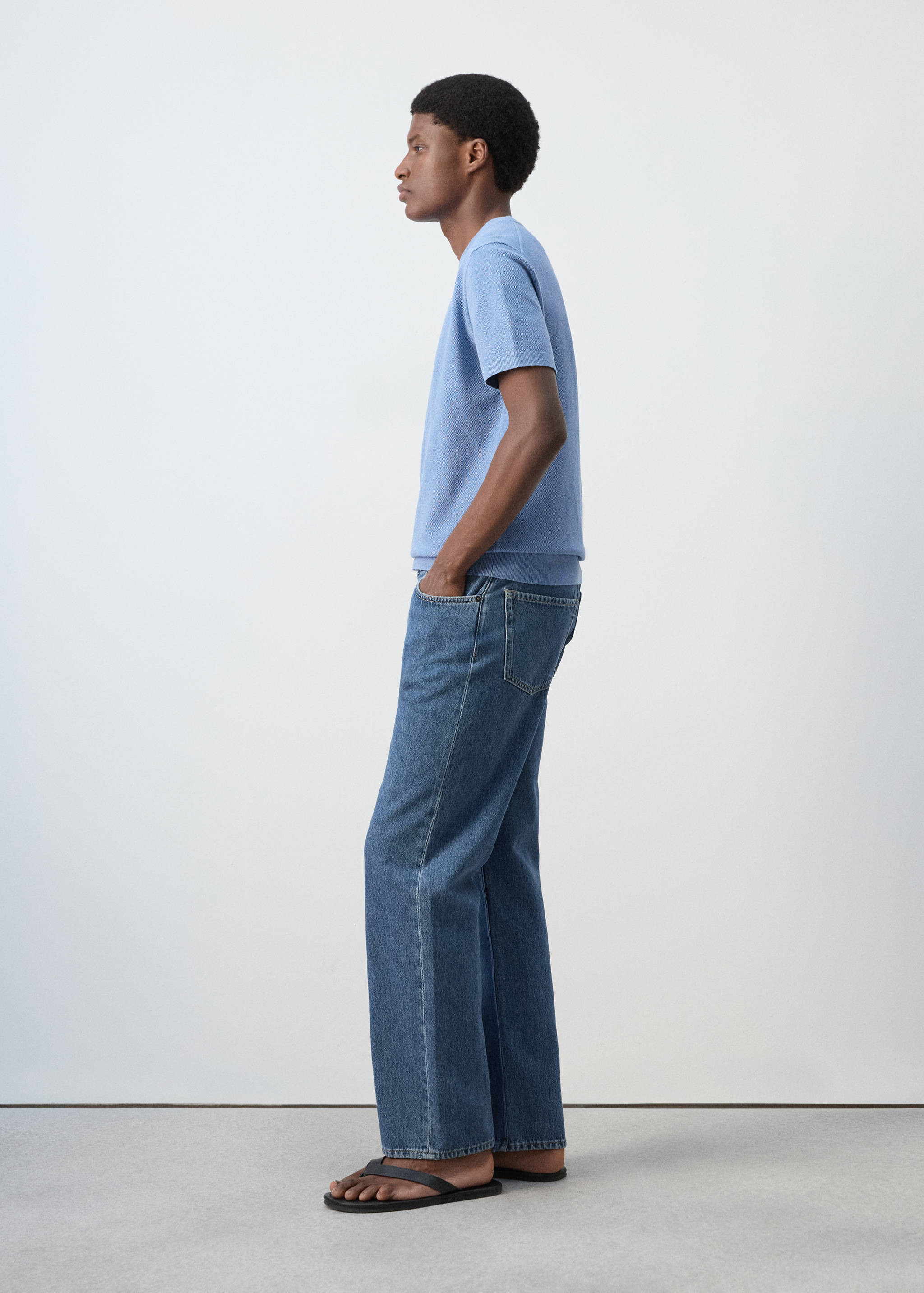 Cotton fine-knit t-shirt - Details of the article 2