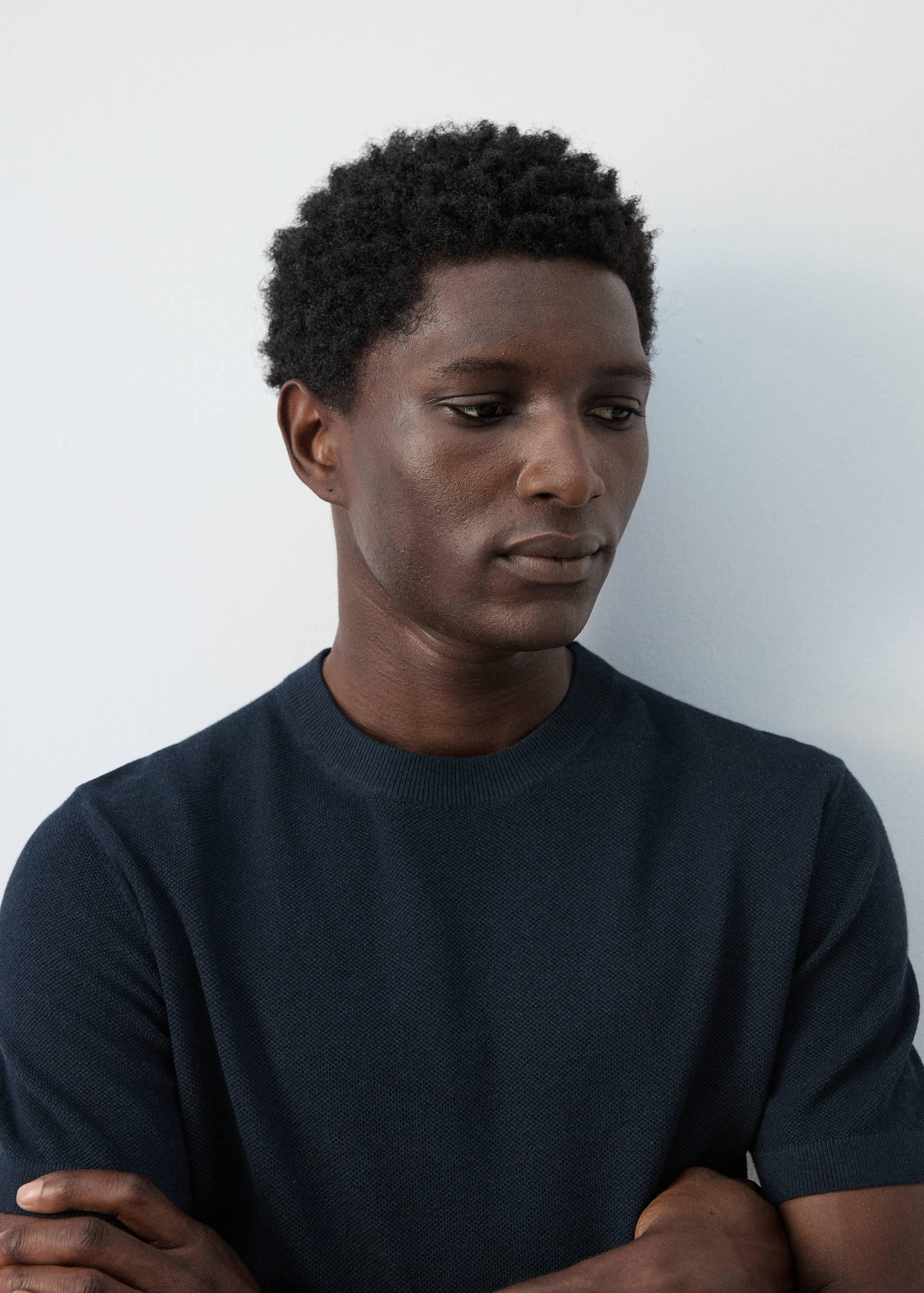 Fijngebreid katoenen T-shirt - Detail van het artikel 1