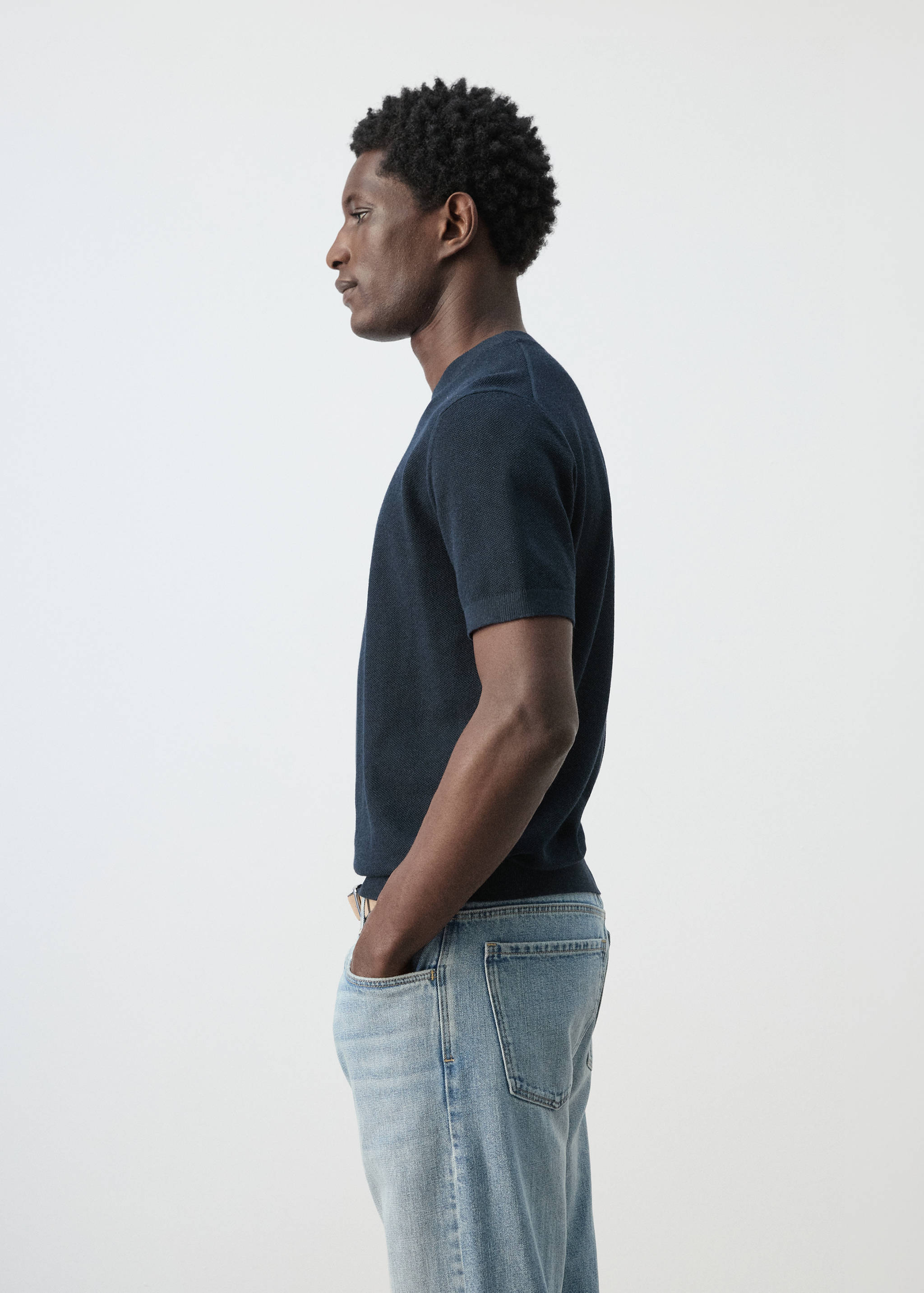 Fijngebreid katoenen T-shirt - Detail van het artikel 2