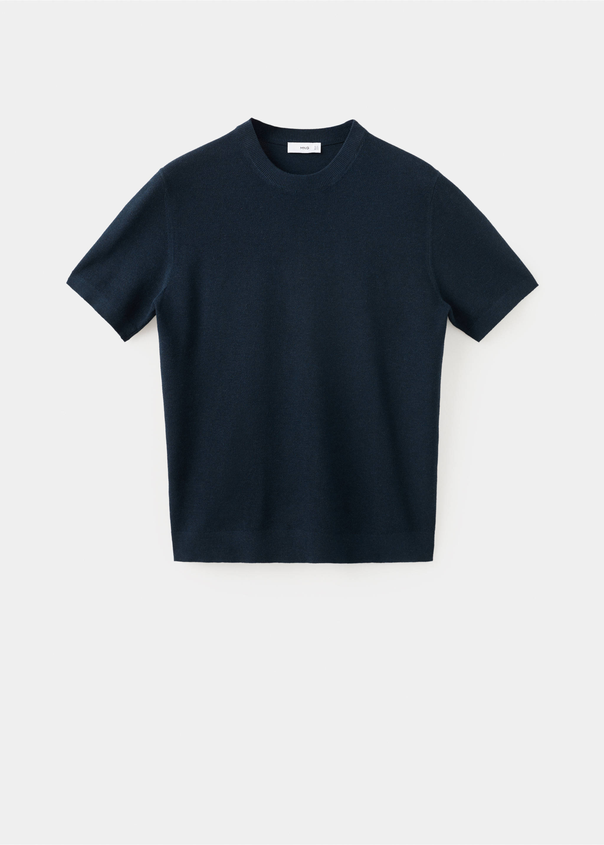 Camiseta punto fino algodón - Artículo sin modelo, Azul marino. Ref: 27095938-00.