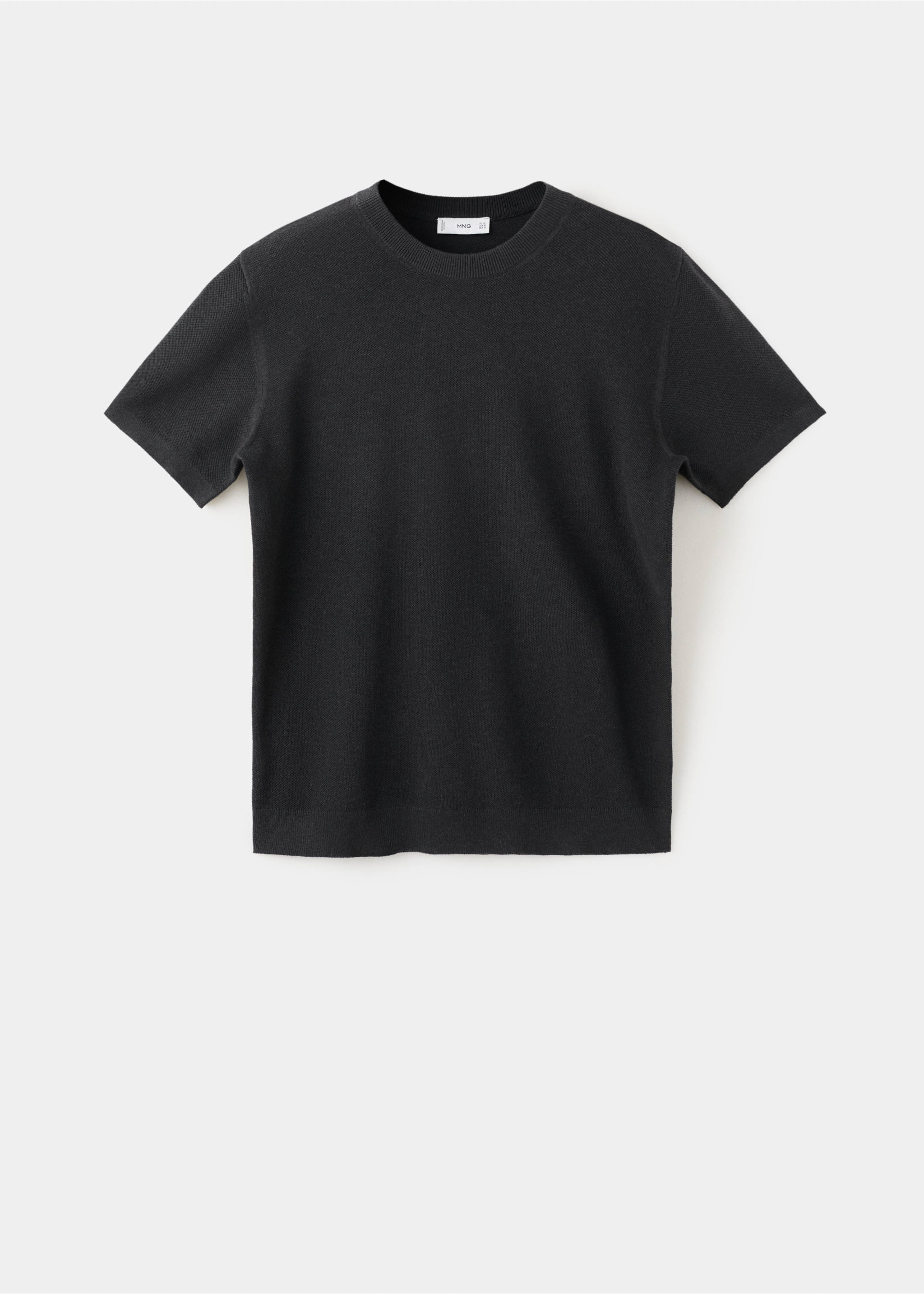 Samarreta punt fi cotó - Article sense model, Negre. Ref: 27095938-00.