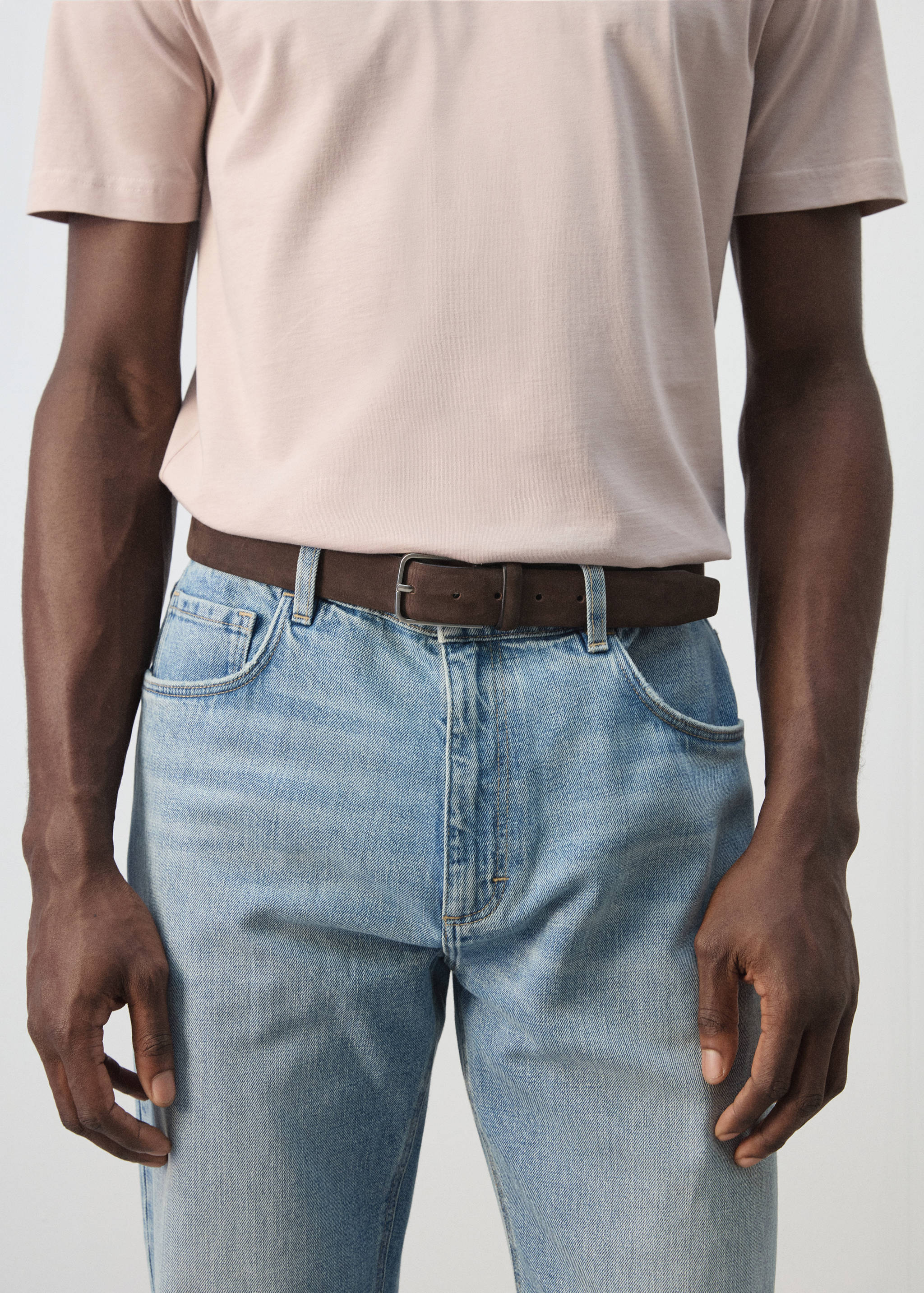 Прямые джинсы из хлопка и льна - Деталь изделия 1