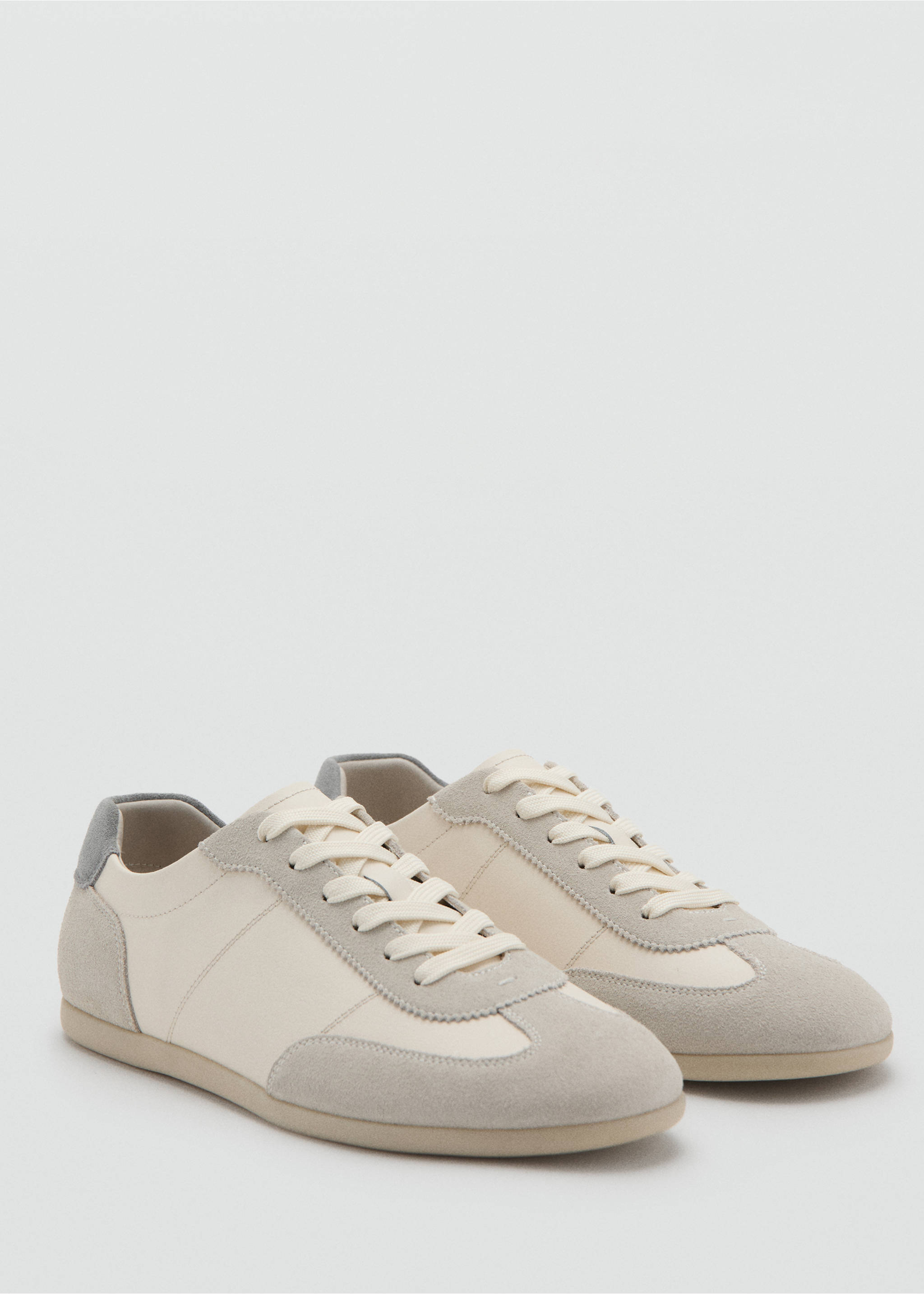 Combined leather sneaker - Medium plane, White. Ref: 27095942-00.