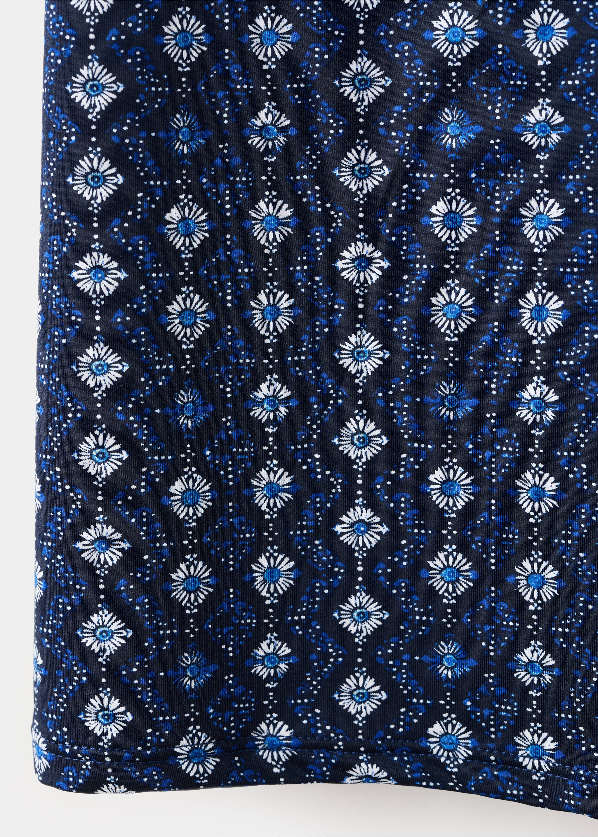 Bedrucktes Neckholderkleid - Detail des Artikels 0, Marineblau. Ref: 27095944-00.