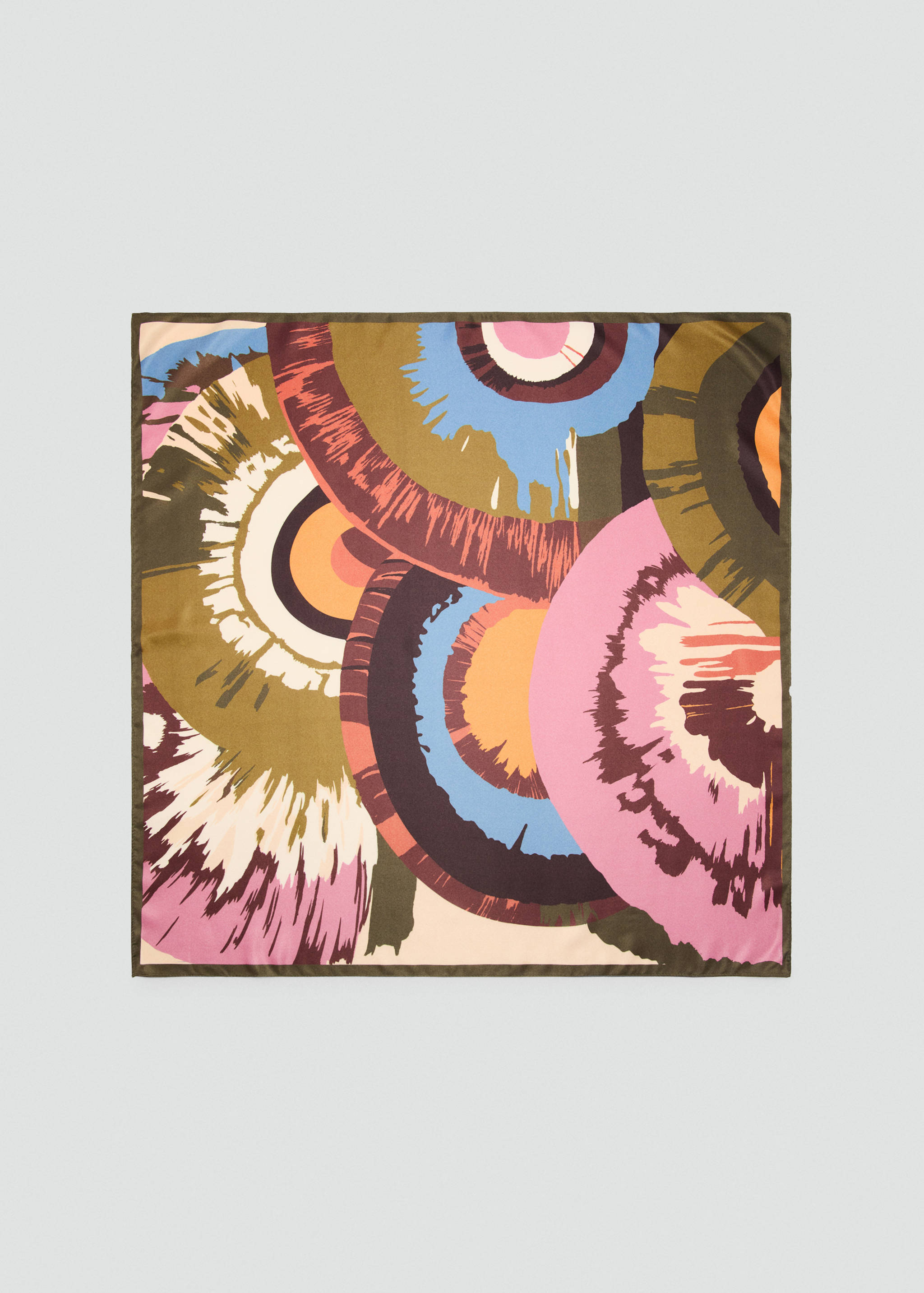 Foulard en satin à imprimé abstrait - Article sans modèle