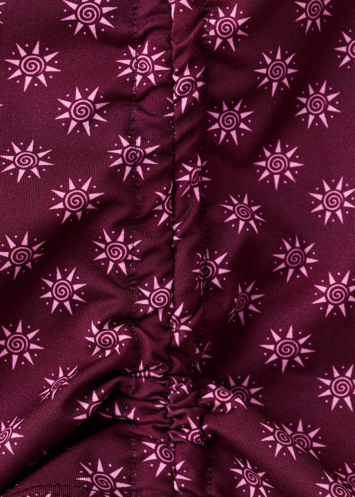 Printed sarong skirt — Burgundy