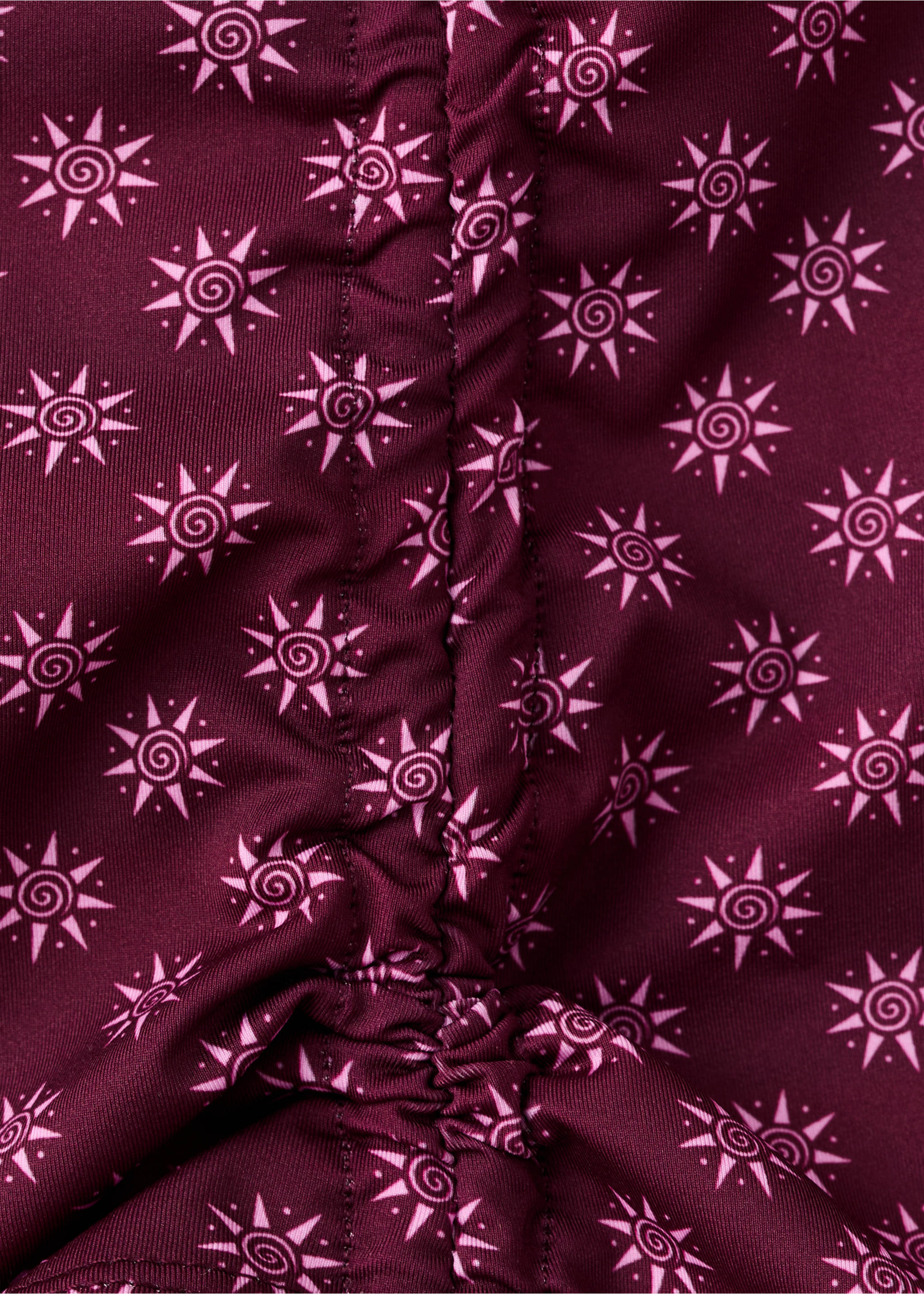 Printed sarong skirt - Details of the article 8, Burgundy. Ref: 27095946-00.