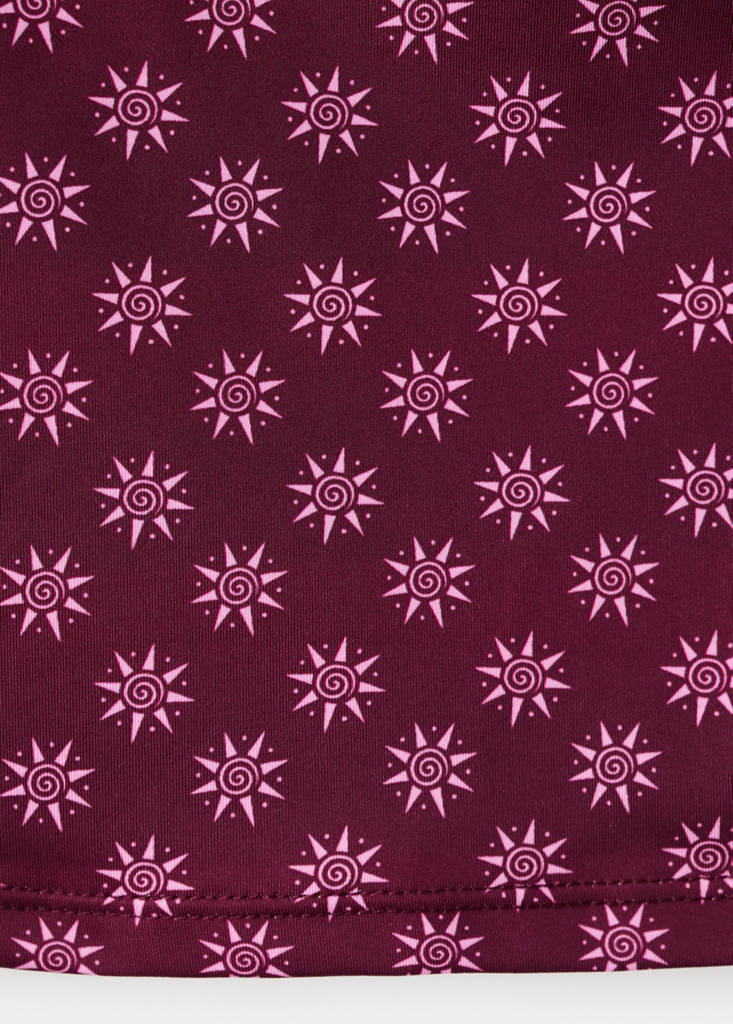 Printed sarong skirt — Burgundy